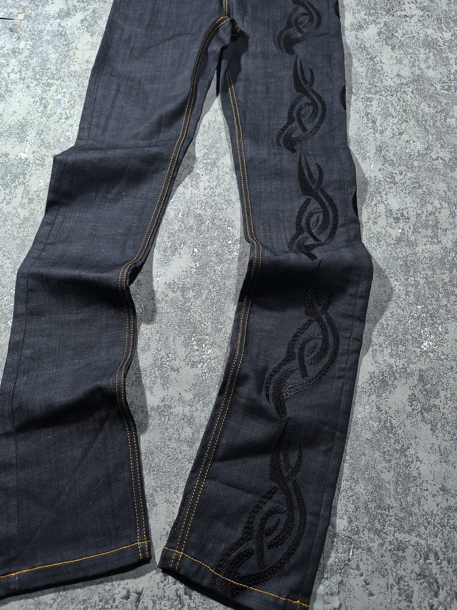 Hysteric Glamour ribcage ultra highrise tribal raw wash denim jeans Size 30" / US 8 / IT 44 - 2 Thumbnail
