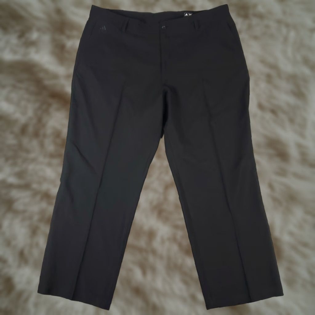 Adidas Adidas Pants Mens 42x30 Black Flat Front Chino Trousers Regular Size US 42 / EU 58 - 1 Thumbnail