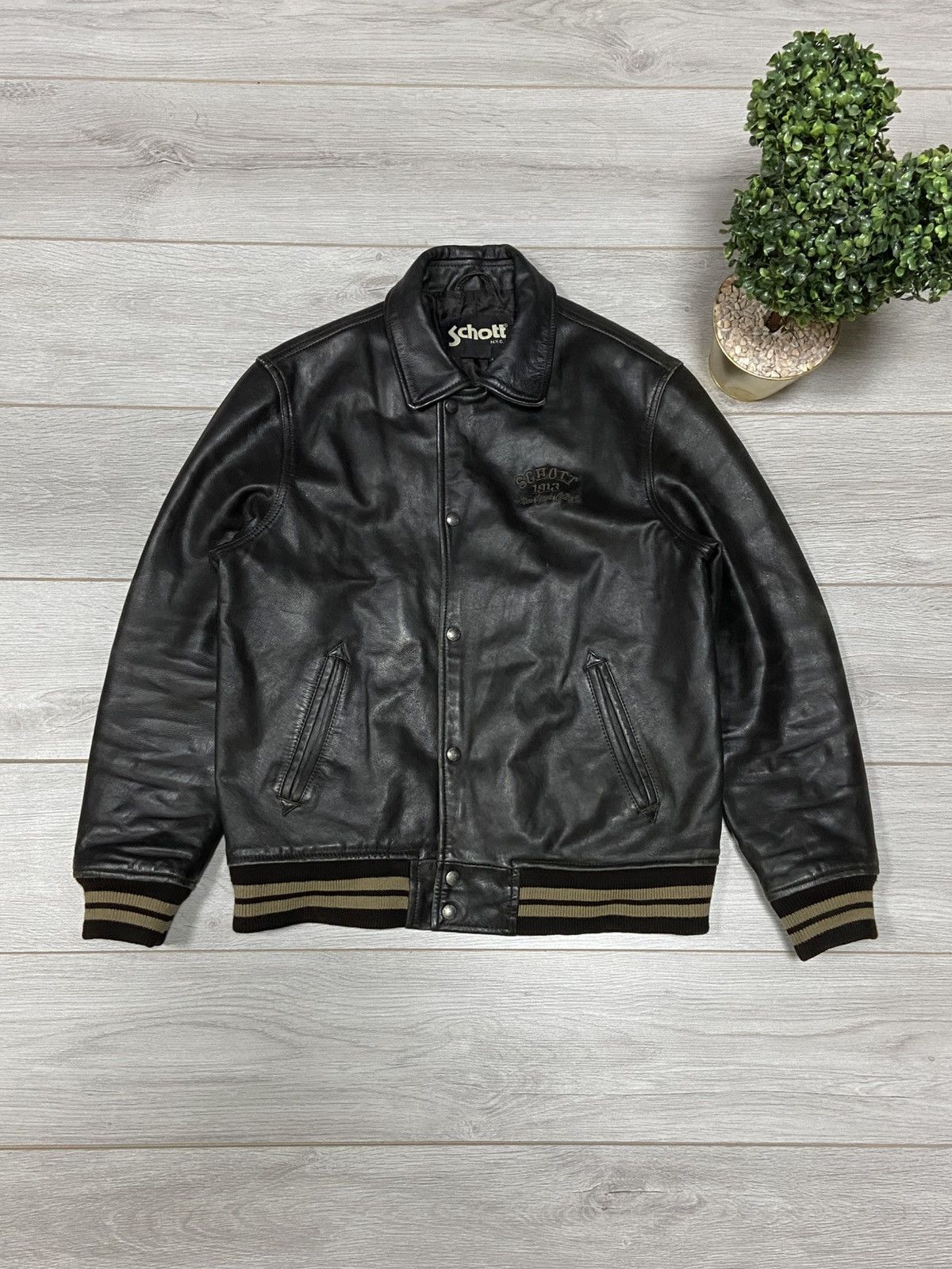 SCHOTT USA ジャケット bomber　vintage 限定版 Schott X American College Vintage Flight Bomber Jacket Small