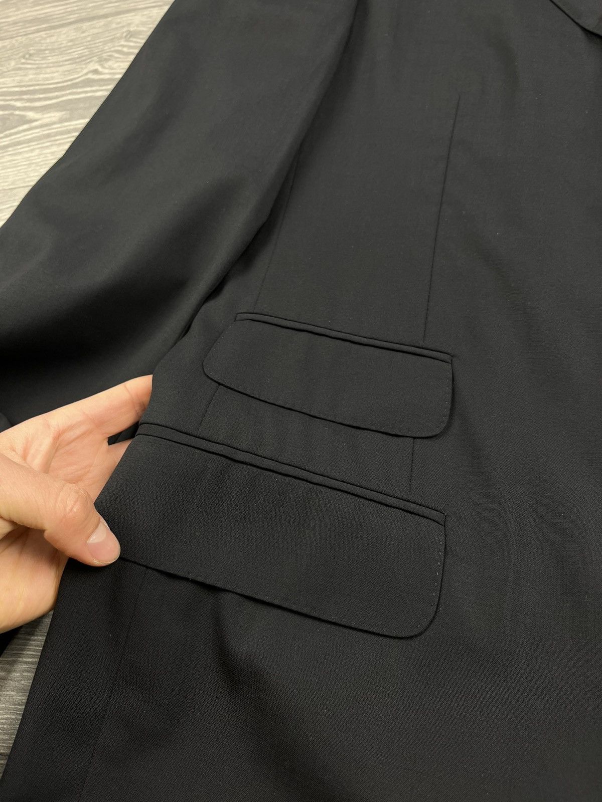 Gucci × Tom Ford Gucci by Tom Ford Black Wool Pocket Blazer Jacket Size US M / EU 48-50 / 2 - 11 Thumbnail