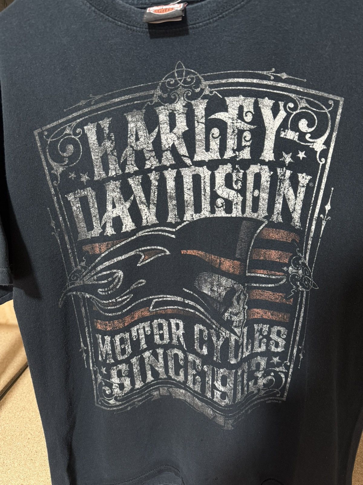 Band Tees × Harley Davidson × Vintage Vintage 2012 Harley Davidson Motorcycles Retro T-Shirt Y2K Size US L / EU 52-54 / 3 - 3 Thumbnail