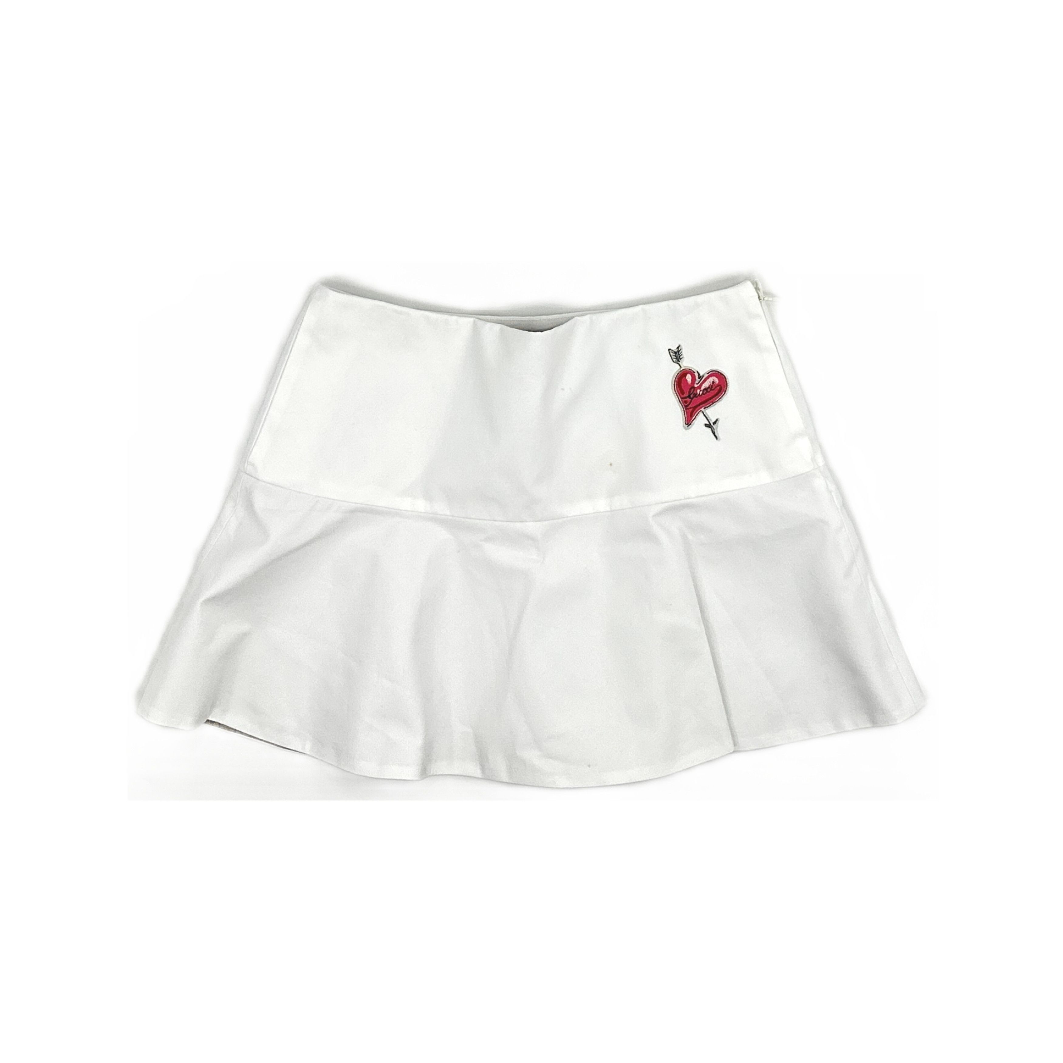 Gucci Gucci Heart Embroidery Mini Skirt Size 42 Size 28" / US 6 / IT 42 - 1 Thumbnail
