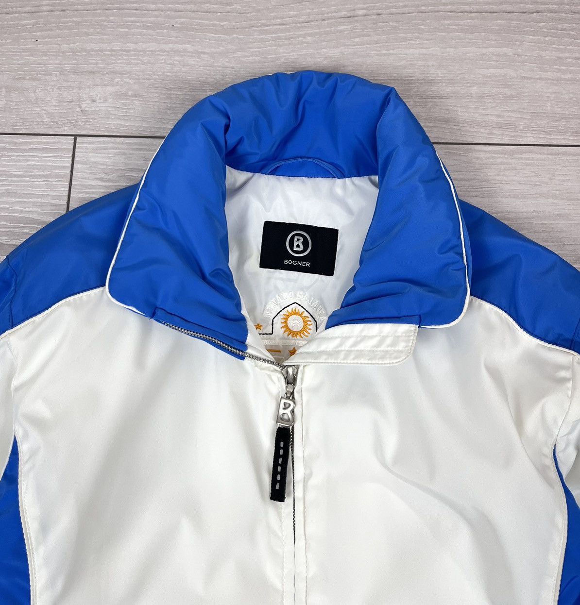 Bogner Bogner White Blue Nylon Ski Winter Puffer Jacket Womens Size XS / US 0-2 / IT 36-38 - 6 Thumbnail