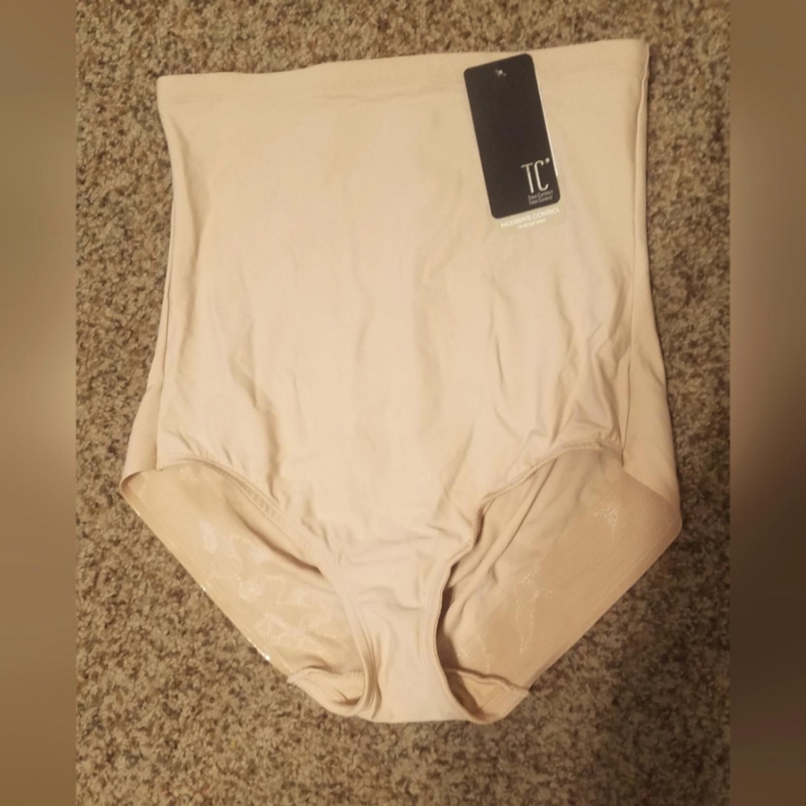 TCB Jeans NWT TC Moderate Control Hi Waist Briefs Warm Beige 1X Size ONE SIZE - 1 Thumbnail