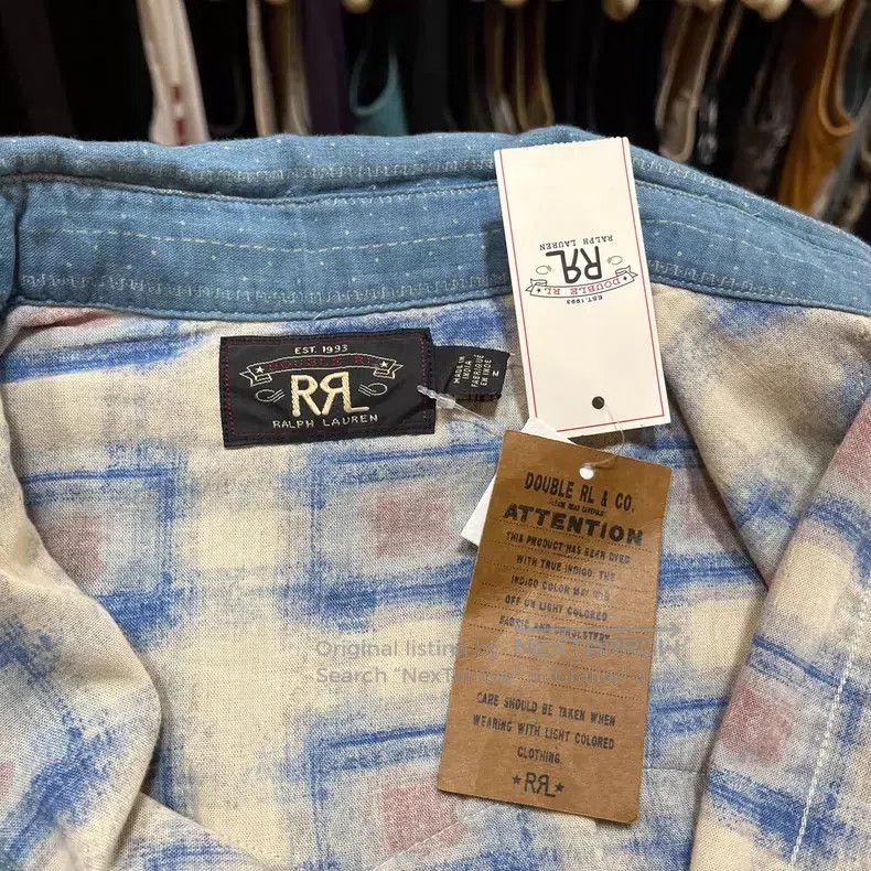 RRL Ralph Lauren RRL Ralph Lauren Double-sided blue-dyed striped shirt Size US M / EU 48-50 / 2 - 3 Thumbnail