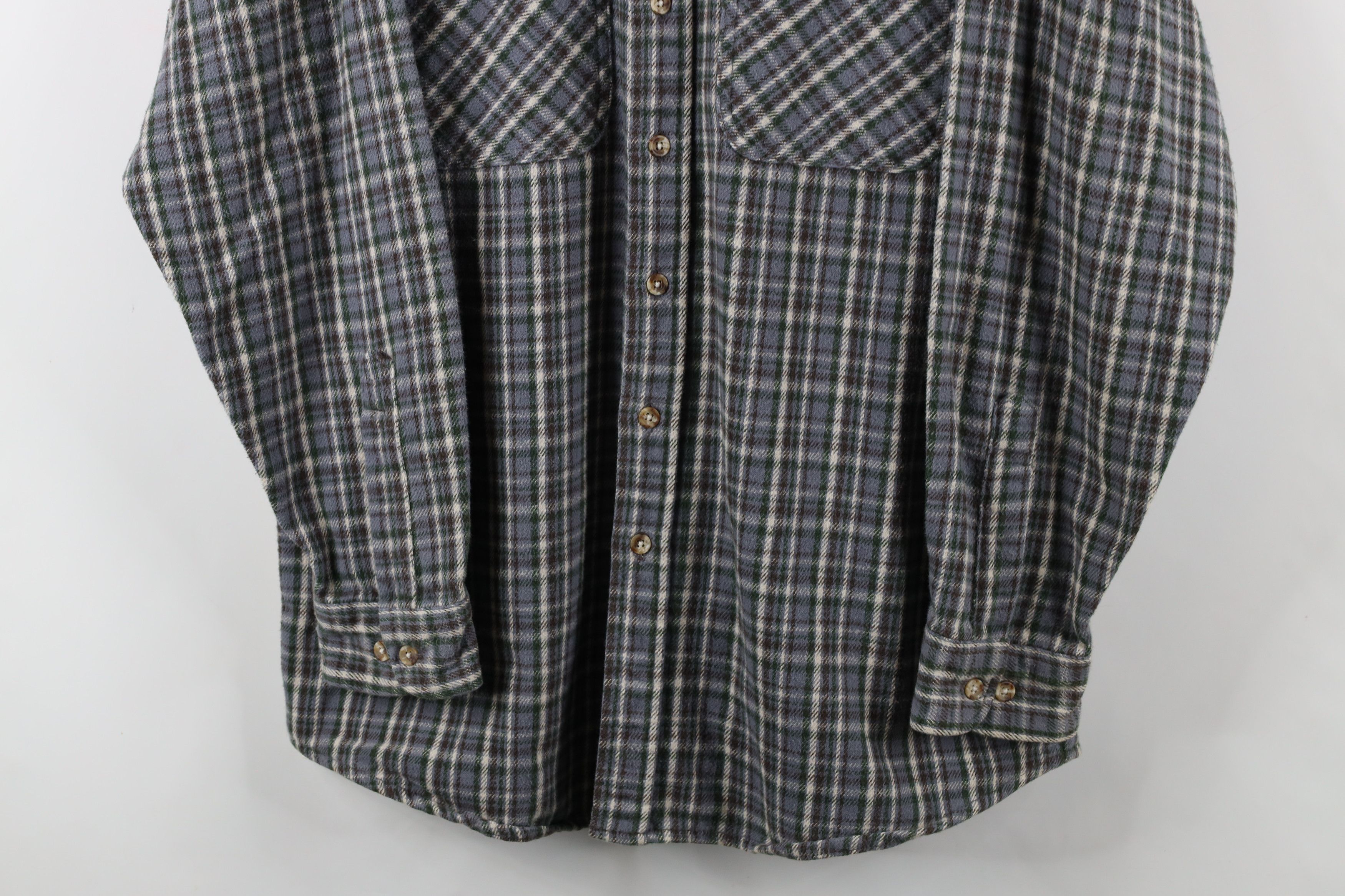 Vintage Vintage 90s Streetwear Heavyweight Button Shirt Plaid Size US XL / EU 56 / 4 - 3 Thumbnail