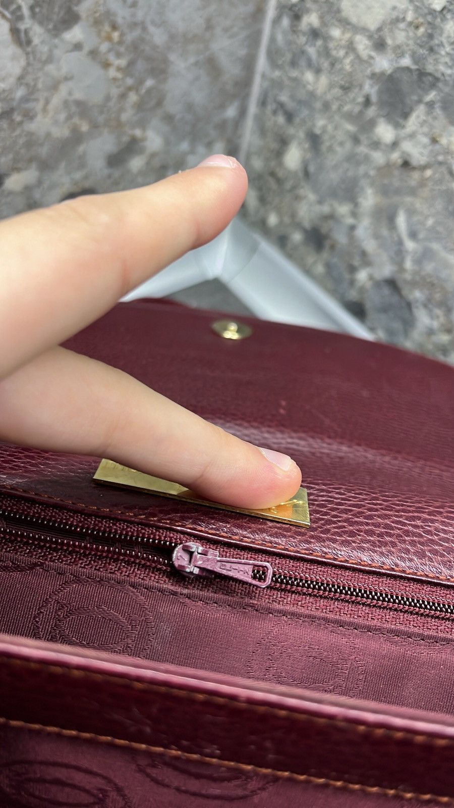 Cartier × Vintage Cartier burgundy Must de Cartier shoulder Size ONE SIZE - 11 Thumbnail