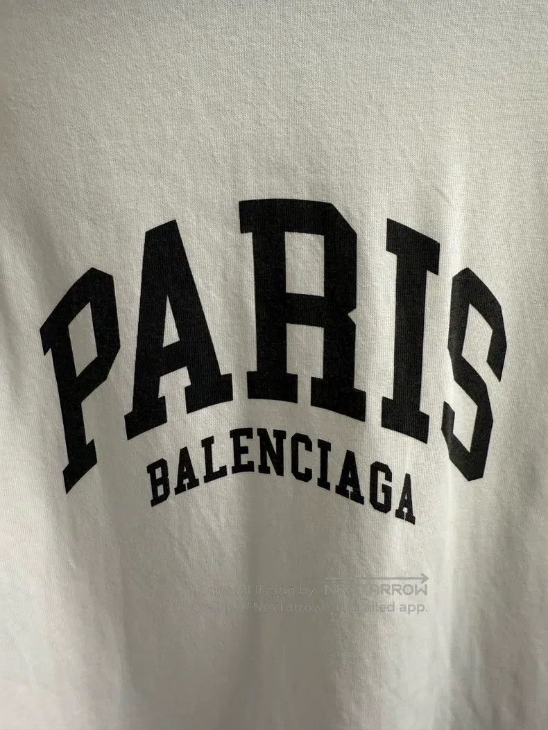 Balenciaga Balenciaga Solid Letter Printed Round Neck Long Sleeve T-S Size US L / EU 52-54 / 3 - 3 Thumbnail