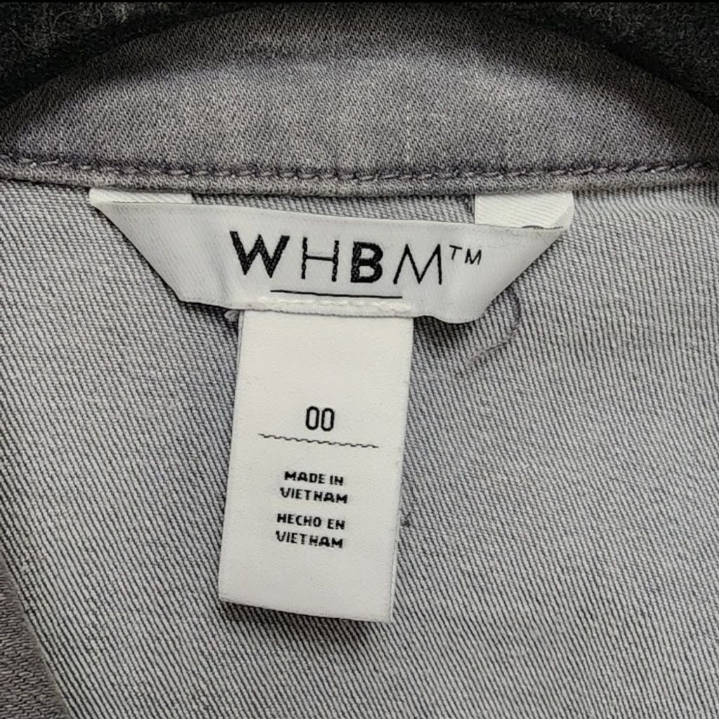 White House Black Market EUC Denim Moto Jacket From WHBM Size XXS / US 00 / IT 34 - 3 Thumbnail