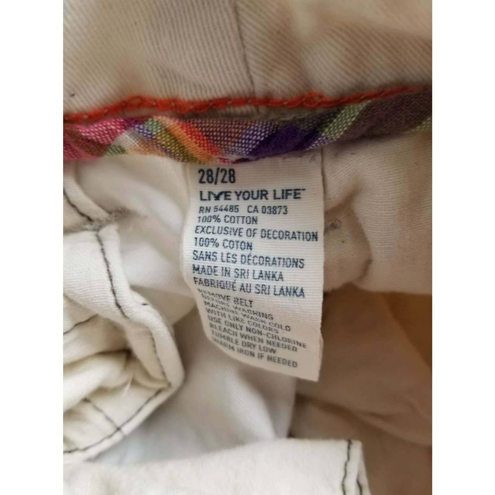 American Eagle Outfitters VINTAGE WOMEN'S American Eagle Pants Ivory Khaki 28/28 Straight Leg Womens | 28 28 | 100% Cotton Size 28" / US 6 / IT 42 - 6 Thumbnail