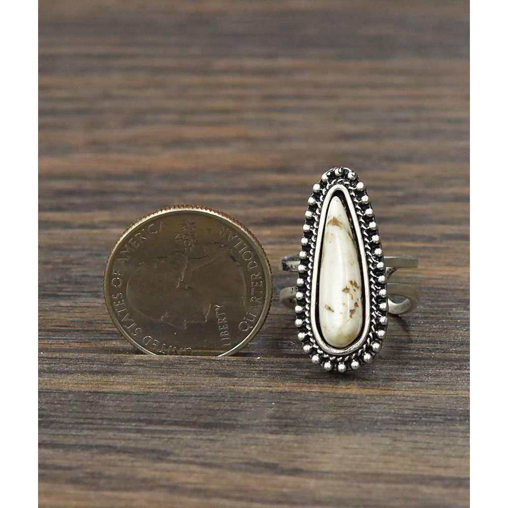 Other Boho Southwestern White Turquoise Statement Cuff Adjustable Size ONE SIZE - 3 Thumbnail