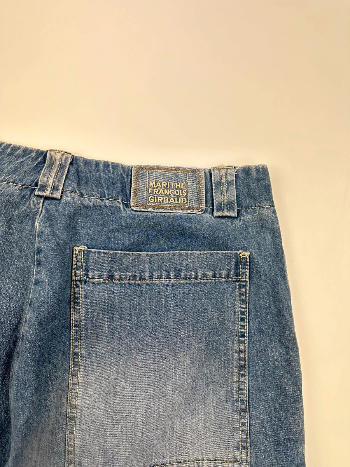 Marithe + Francois Girbaud Marithé + Francois Girbaud Wash Denim Baggy Short Jorts Size US 36 / EU 52 - 6 Thumbnail