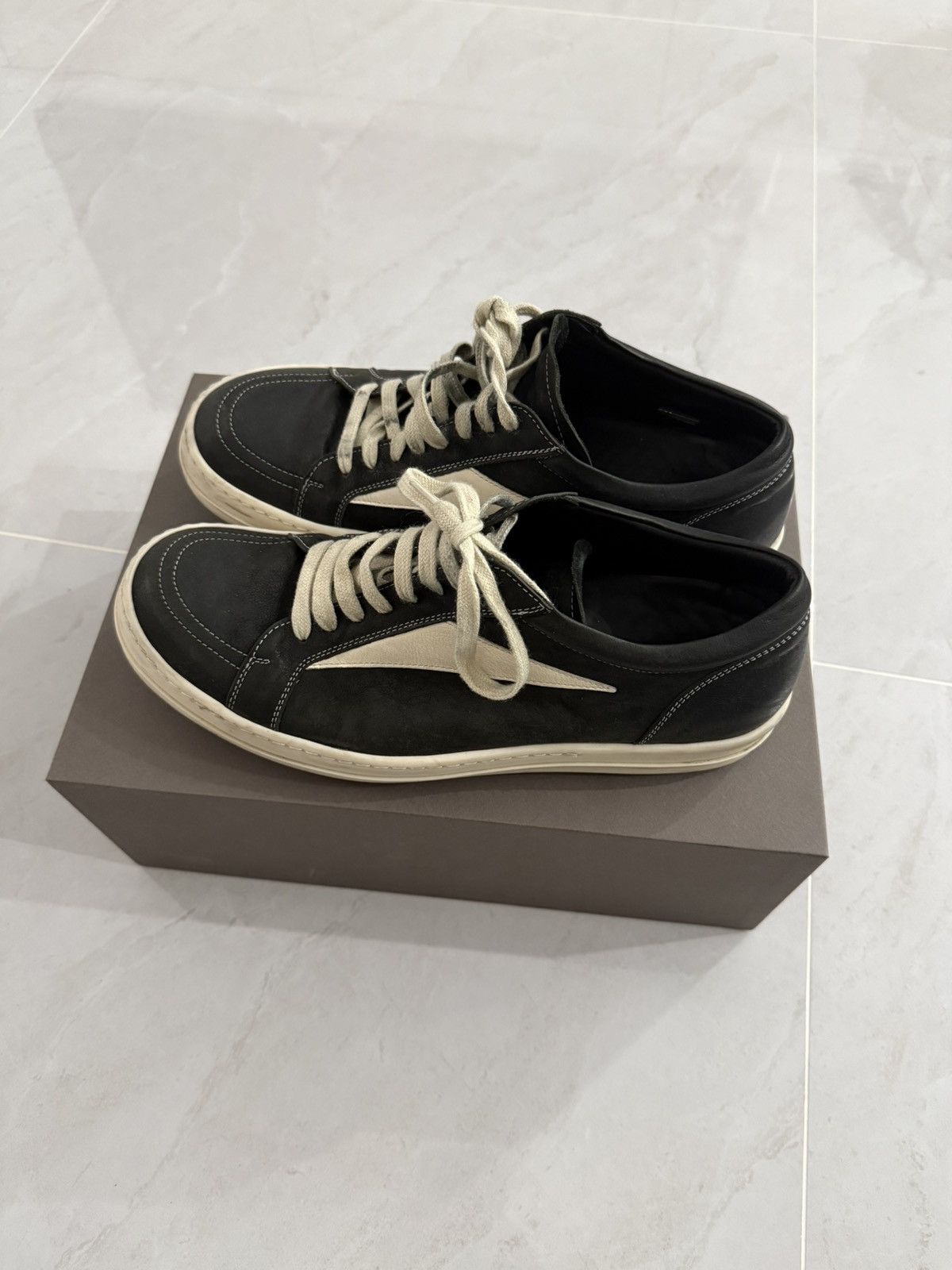 Pre-owned Rick Owens „vans“ Vintage Sneaker Sz.44 Mainline In Black