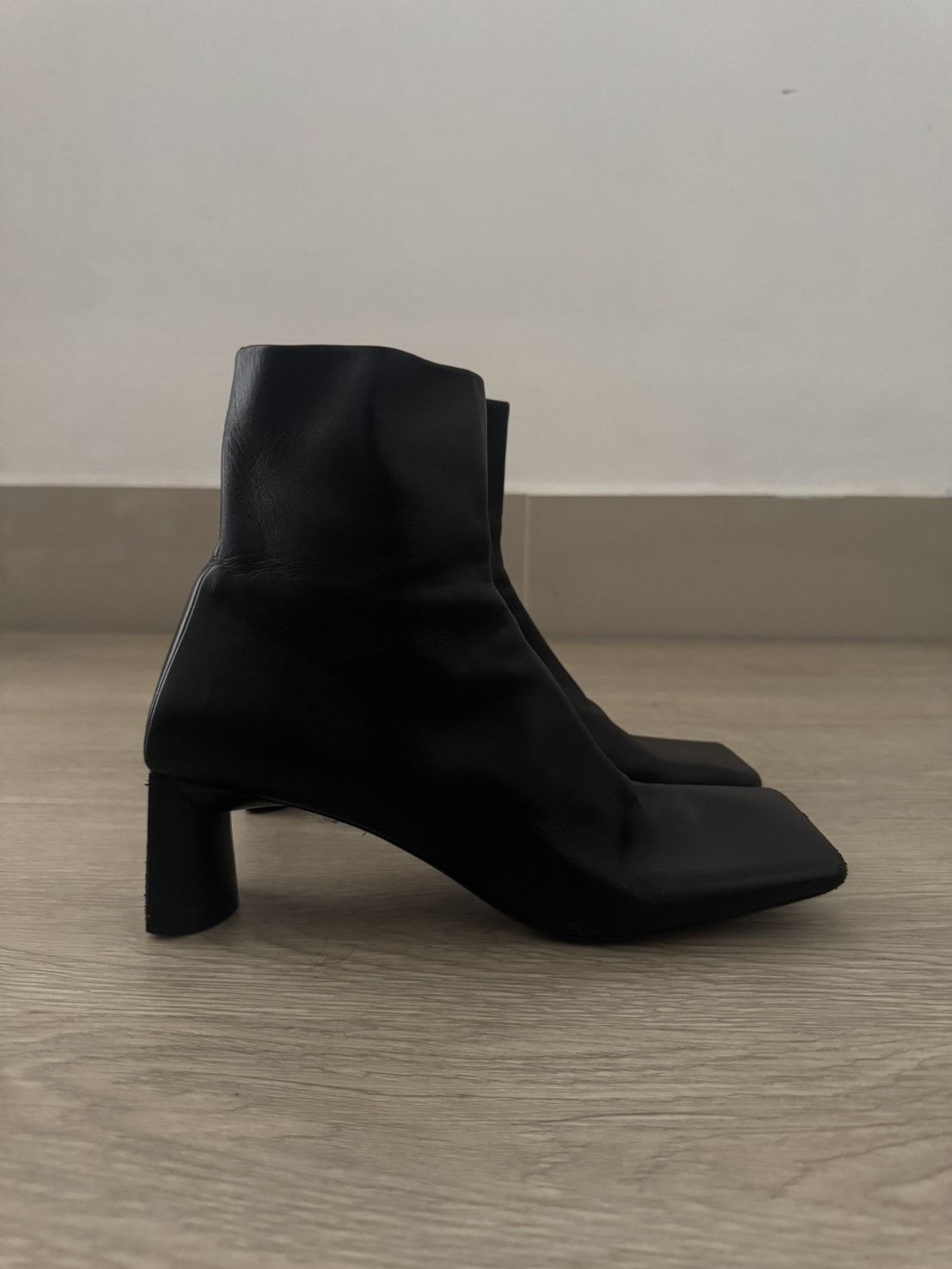 Balenciaga Balenciaga Boots Carrera lux leather Side zip square toe Size US 7 / IT 37 - 3 Thumbnail