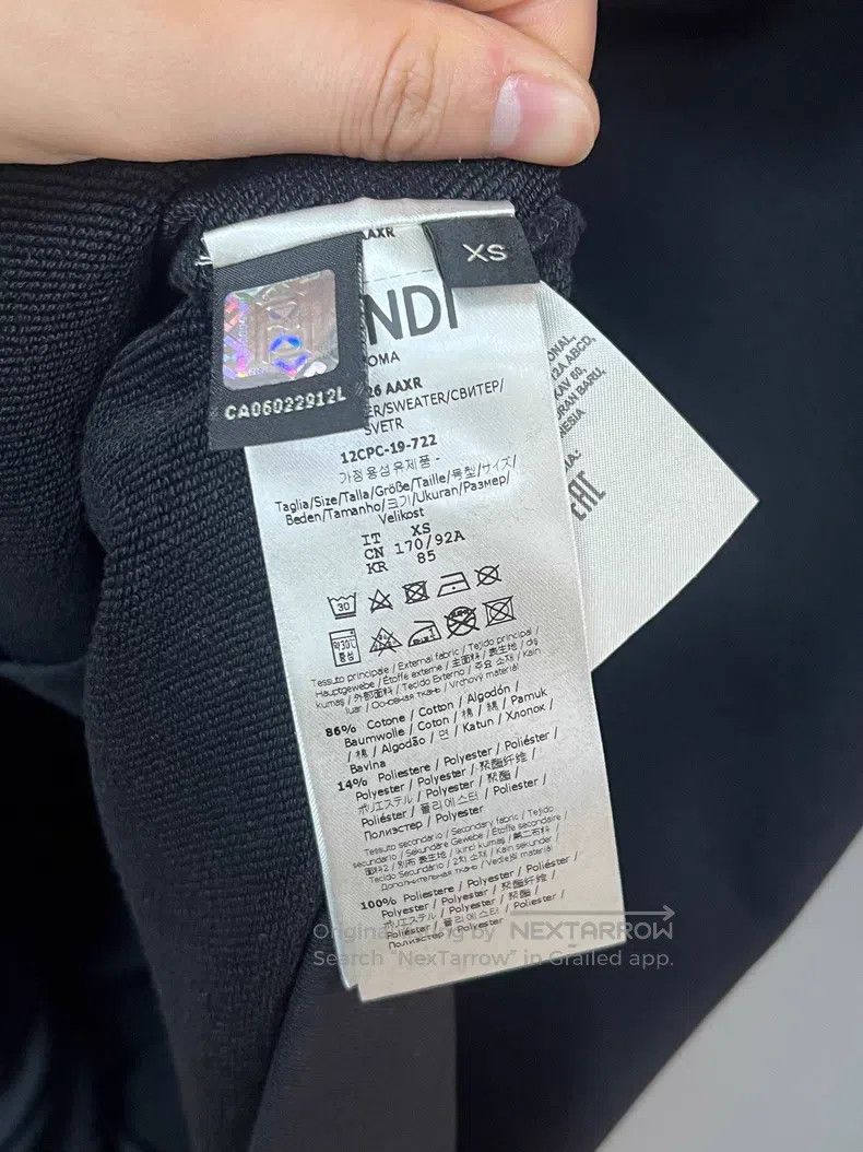 Fendi Fendi Black and Grey Openwork All-Over Printed Zip-Up Hood Size US XS / EU 42 / 0 - 4 Thumbnail