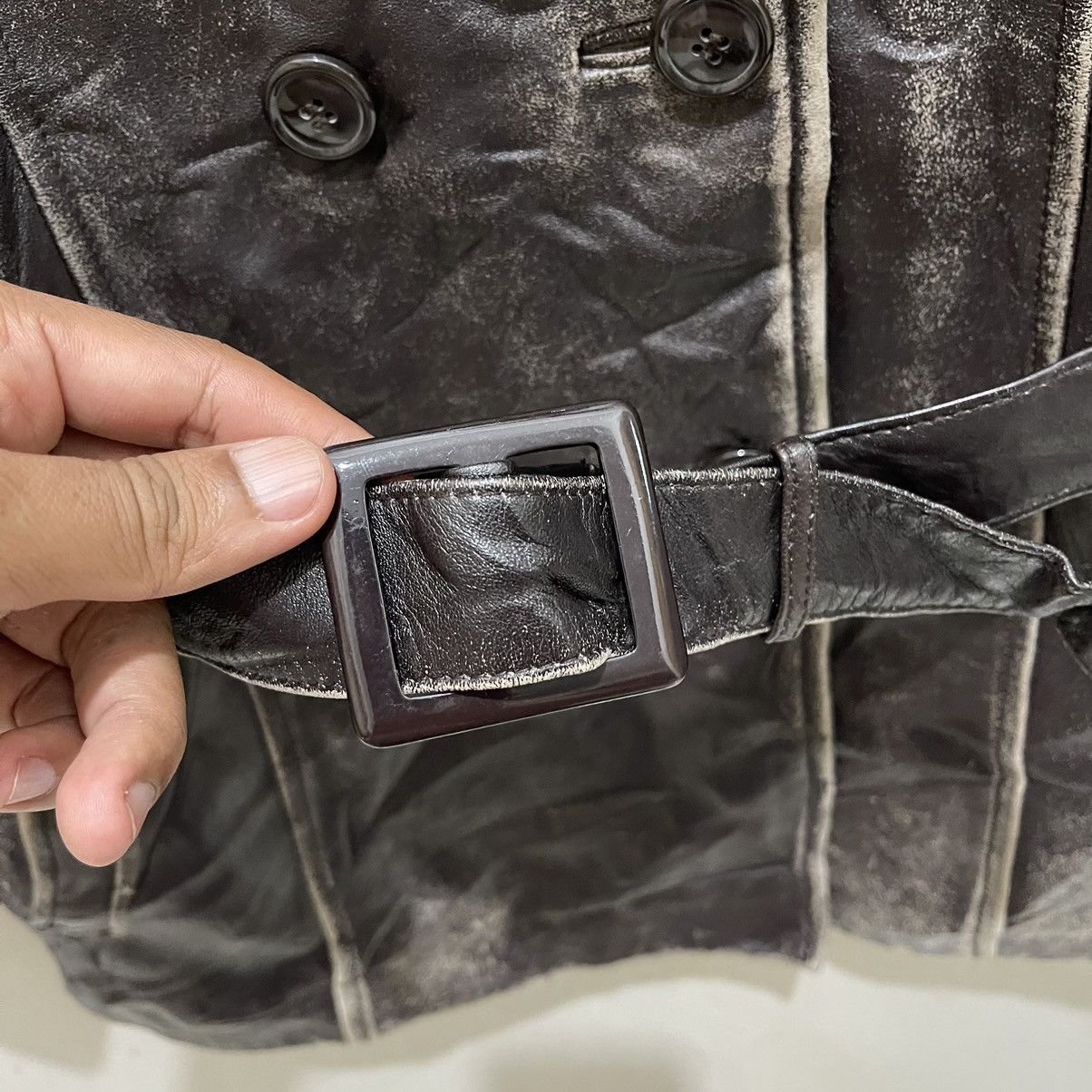 Genuine Leather × Vintage Vintage Rang Musee Genuine Leather Button Jacket Size S / US 4 / IT 40 - 9 Thumbnail
