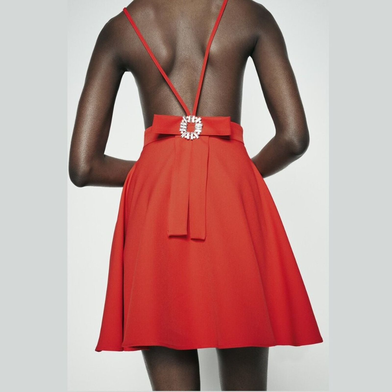 Zara ZARA Open Back Short Dress Size L / US 10 / IT 46 - 10 Thumbnail