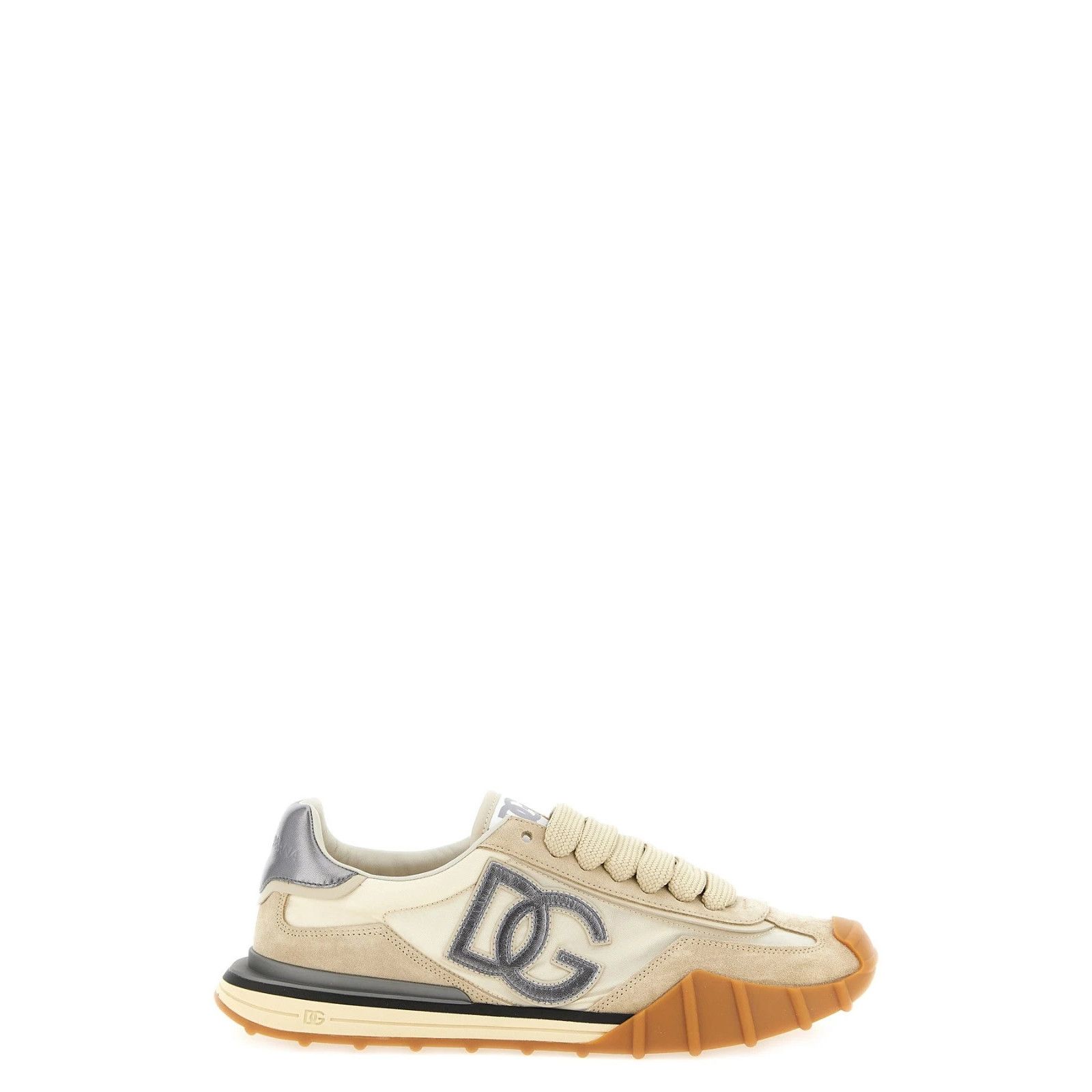 Dolce & Gabbana DOLCE&GABBANA DG Athletic Silver Leather Sneakers New & Auth Size US 9.5 / EU 42-43 - 1 Thumbnail
