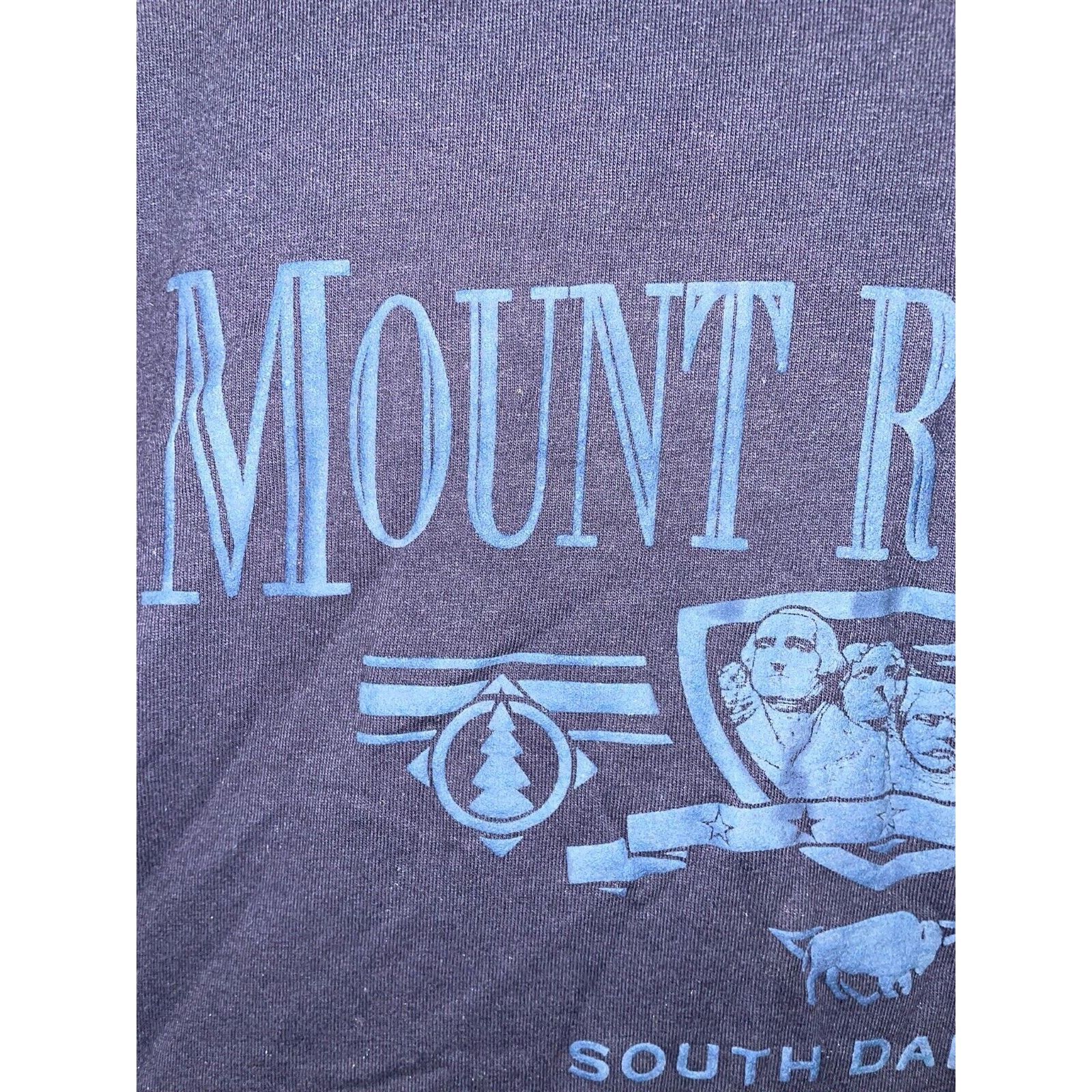 Jerzees Vintage Mount Rushmore Shirt South Dakota Blue Tee VTG 90s L Size US L / EU 52-54 / 3 - 3 Thumbnail