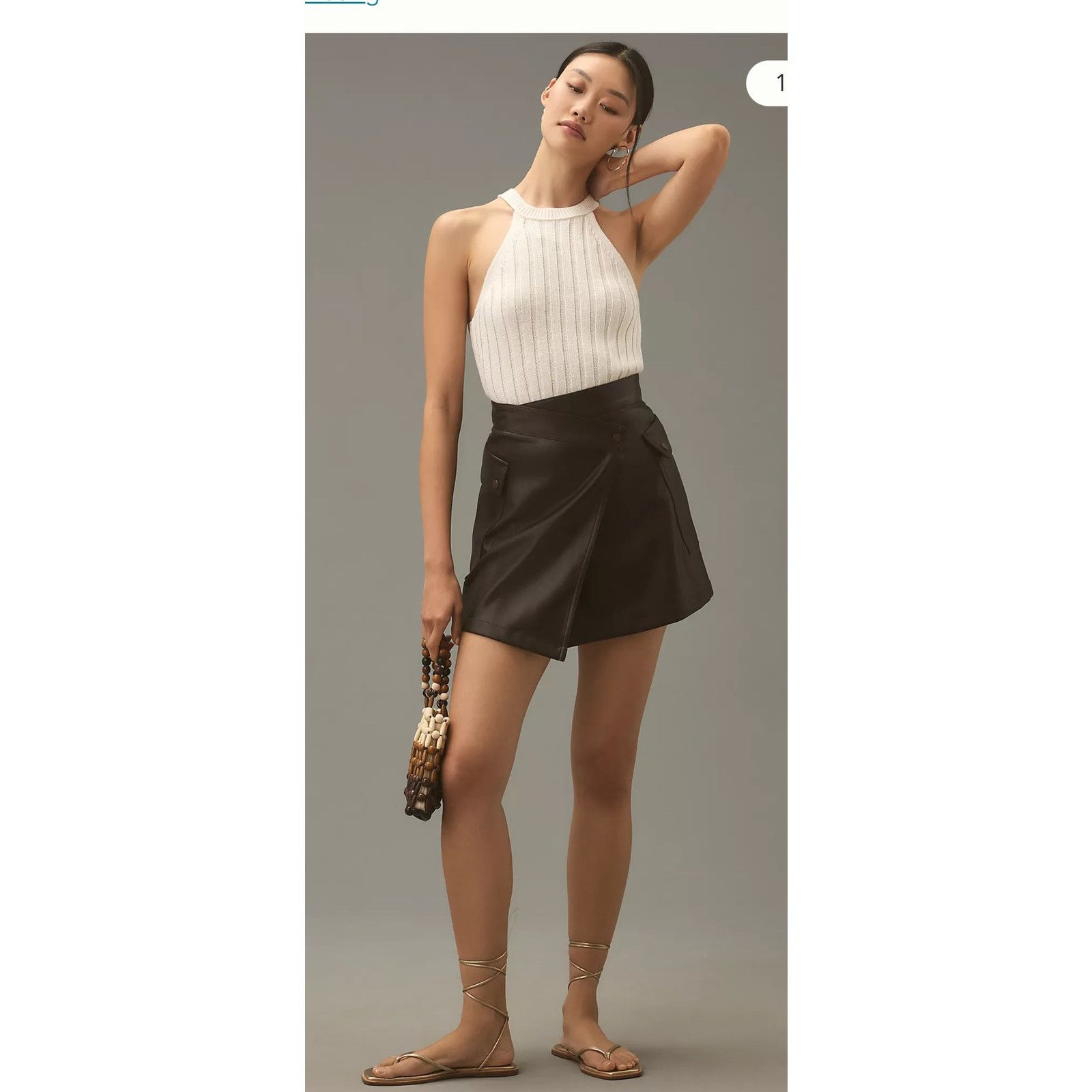 Other Bishop + Young, Margarita Warp Skirt, Camel, NWT, Size: L Size 32" / US 10 / IT 46 - 2 Thumbnail