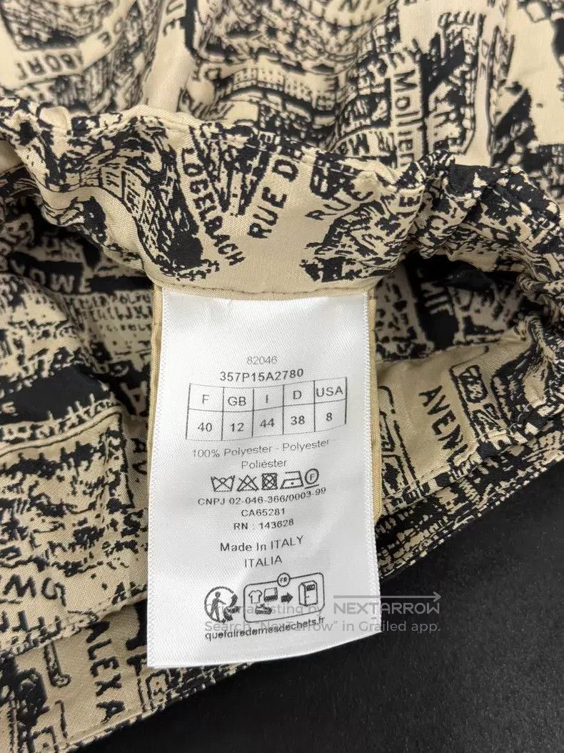 Dior Dior Paris map printed high-waisted skirt pants Size 26" / US 2 / IT 38 - 5 Thumbnail