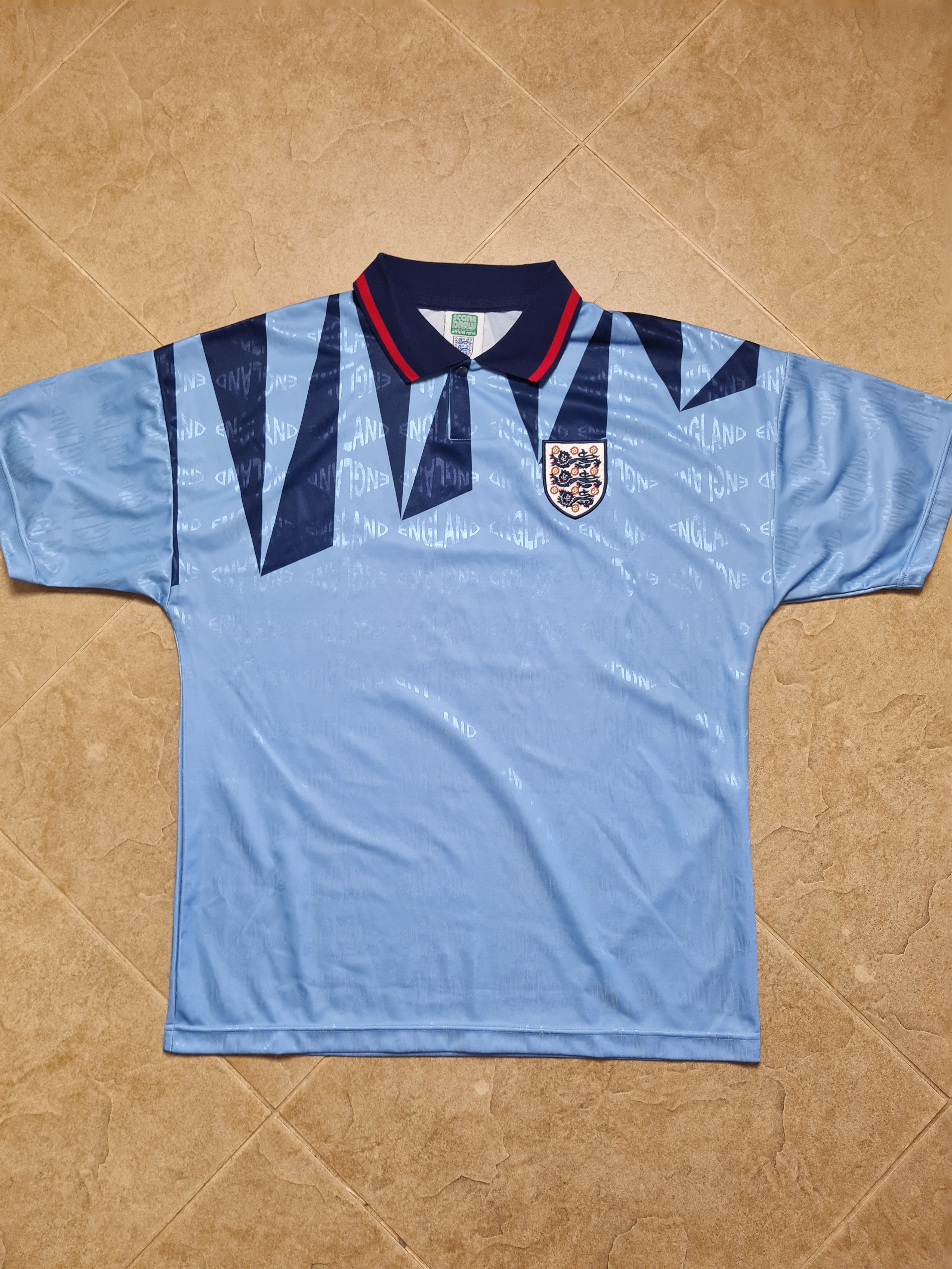 Other England Football Shirt Score Draw 3rd Away FA Retro 1990 Size US XL / EU 56 / 4 - 7 Thumbnail