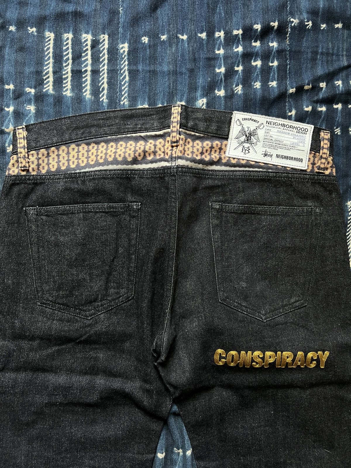 Neighborhood × Stussy Stussy x Neighborhood Boneyards Conspiracy Denim Jeans FW10 Size US 34 / EU 50 - 8 Thumbnail