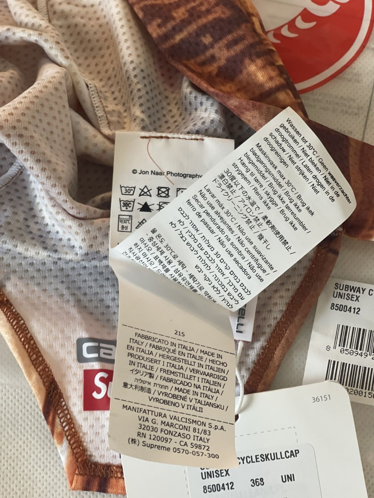 Supreme SUPREME X CASTELLI SUBWAY CYCLE SKULL CAP Size ONE SIZE - 10 Thumbnail