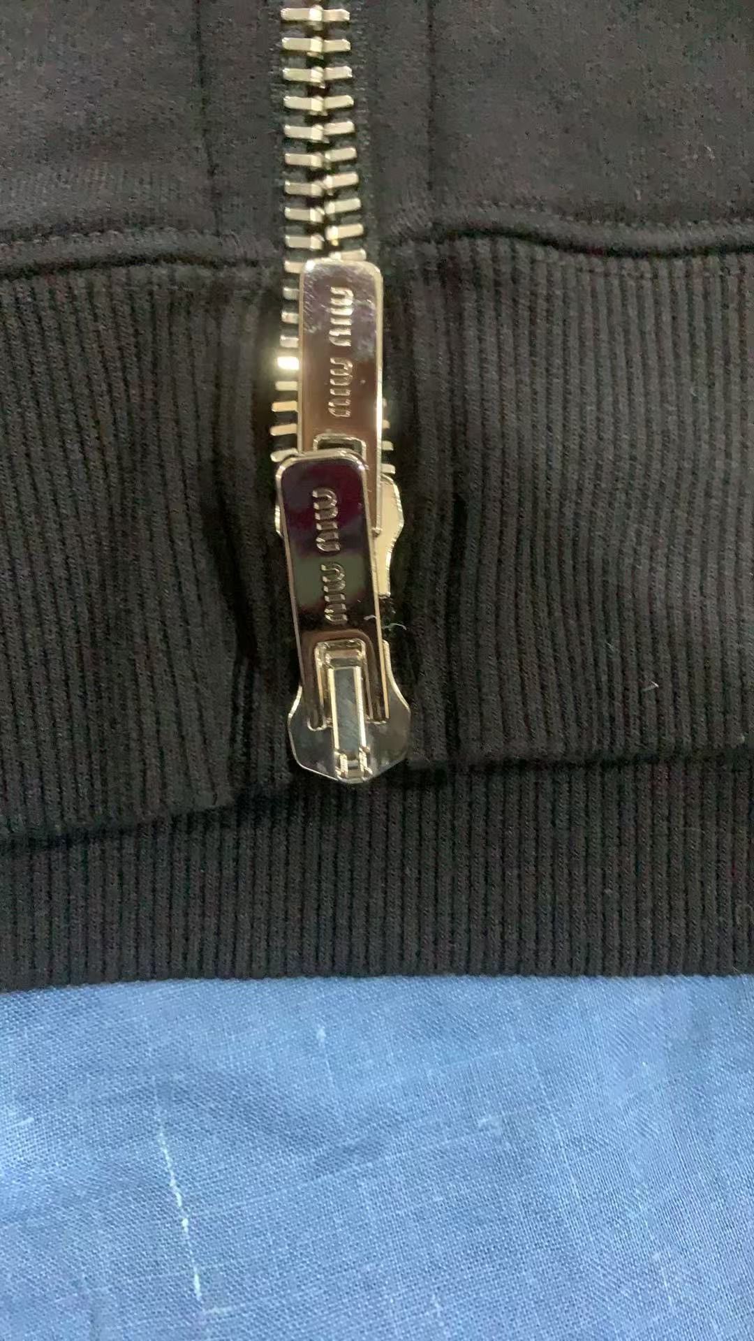 Miu Miu Miu Miu Black Logo Zip-Up Hoodie Size US S / EU 44-46 / 1 - 5 Thumbnail