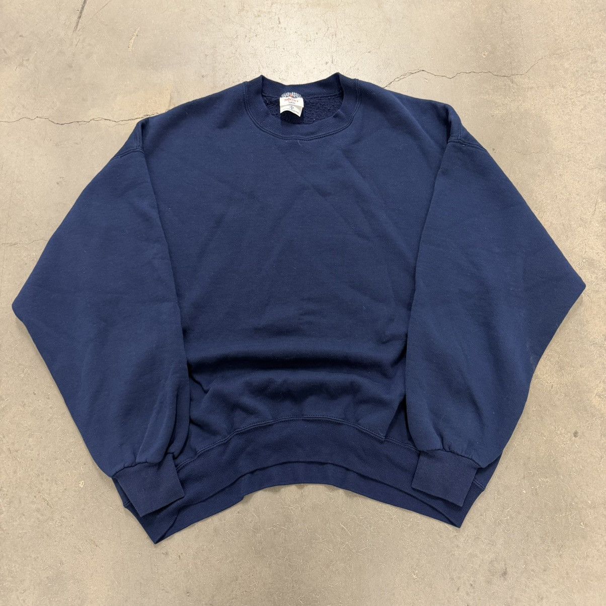 Jerzees Vintage Jerzees Sport Blank Crewneck Sweatshirt Navy Size US XXL / EU 58 / 5 - 1 Thumbnail