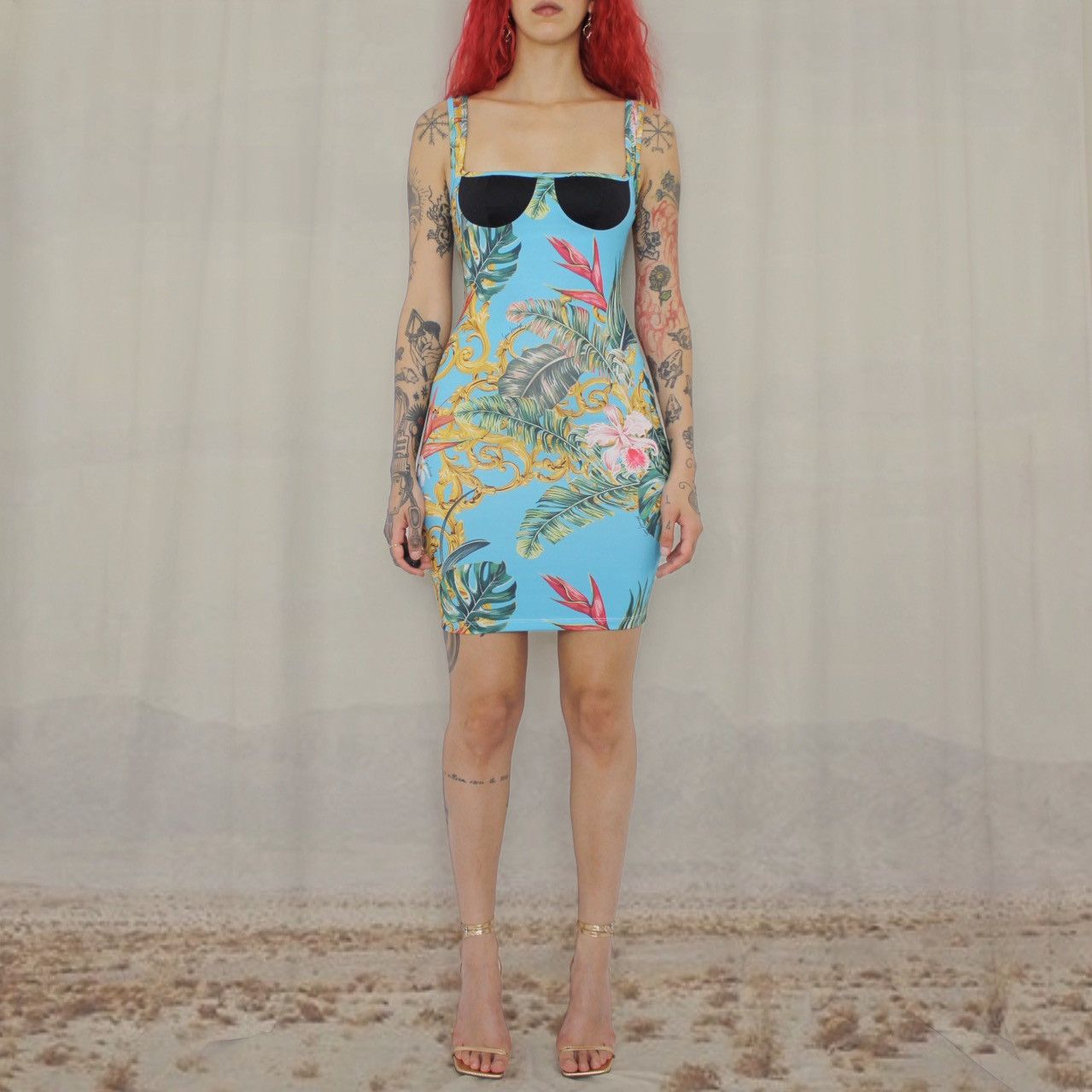 Vintage 🌿GIANNI KAVANAGH TEAL DRESS🌿 Size S / US 4 / IT 40 - 1 Thumbnail
