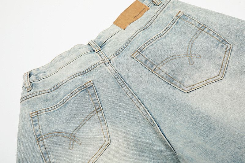 Vintage American retro distressed washed denim shorts Size US 32 / EU 48 - 4 Thumbnail