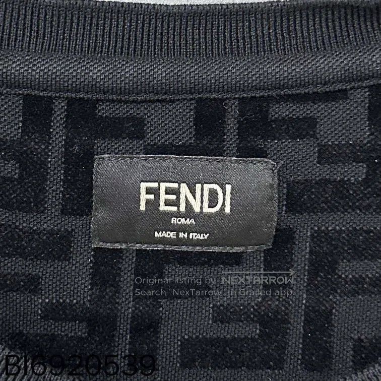 Fendi Fendi Velvet-printed black short-sleeve top Size US XXL / EU 58 / 5 - 4 Thumbnail