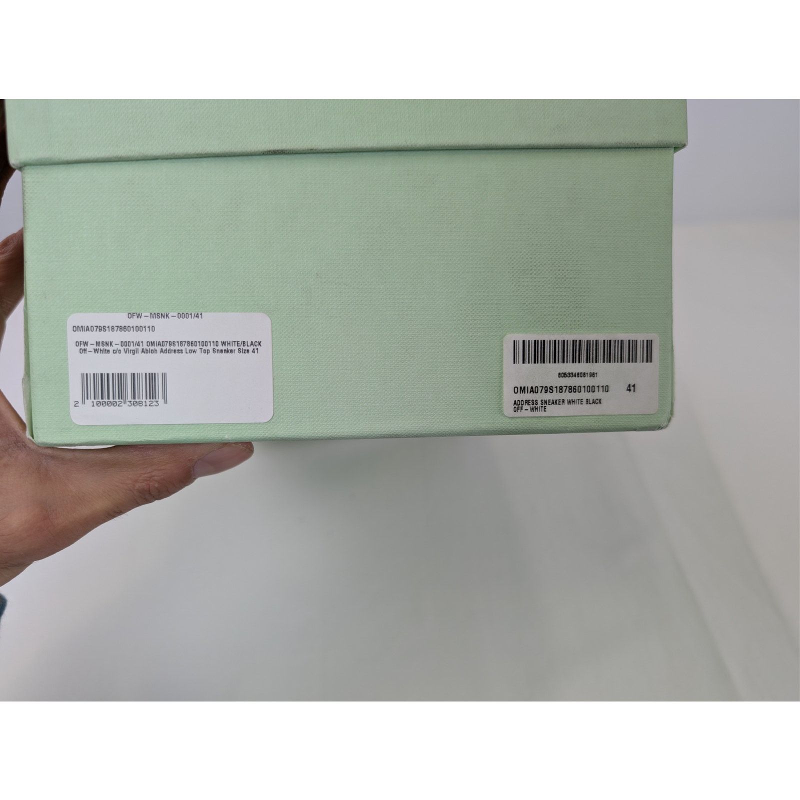 Off-White o1rshd1 Virgil Abloh Address Low Top Sneaker White / Black Size US 8 / EU 41 - 23 Thumbnail