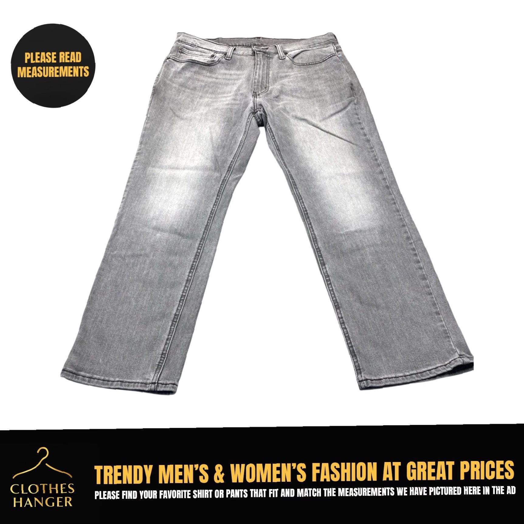 Levi's VINTAGE: Levi's 541 Jeans Mens 34x30 Grey Denim Athletic Taper Fit Distressed 8395 Size US 34 / EU 50 - 2 Thumbnail
