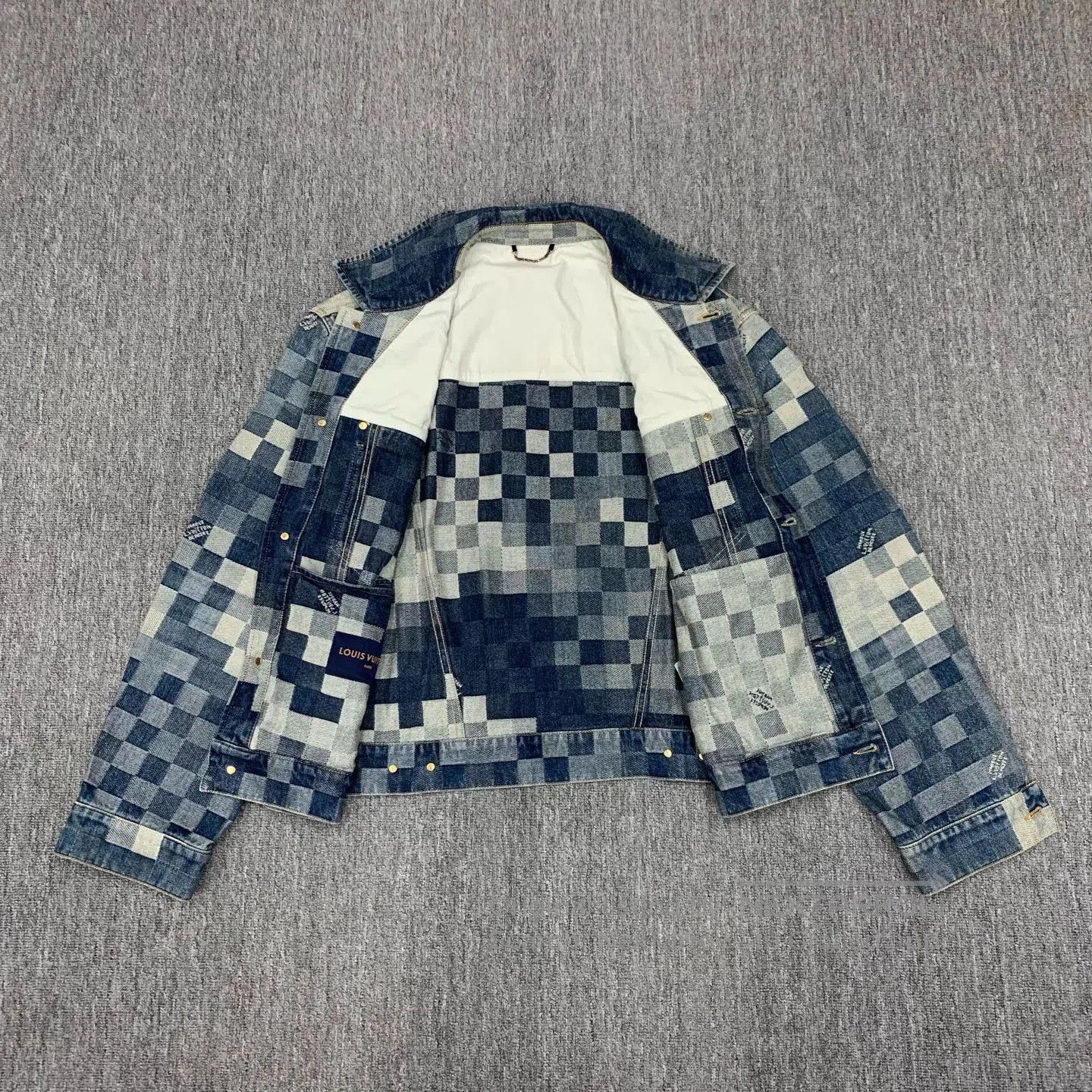 Louis Vuitton lv x 菲董 chessboard denim jacket. Size US XXL / EU 58 / 5 - 9 Thumbnail