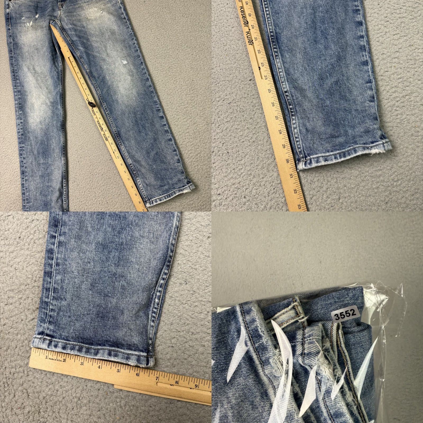 Hudson VINTAGE Hudson Jeans Mens 33 Blue Relaxed Sartor Skinny Zip Fly Stretch Distressed Rare Jeans Mens XS? Size US 33 - 10 Thumbnail