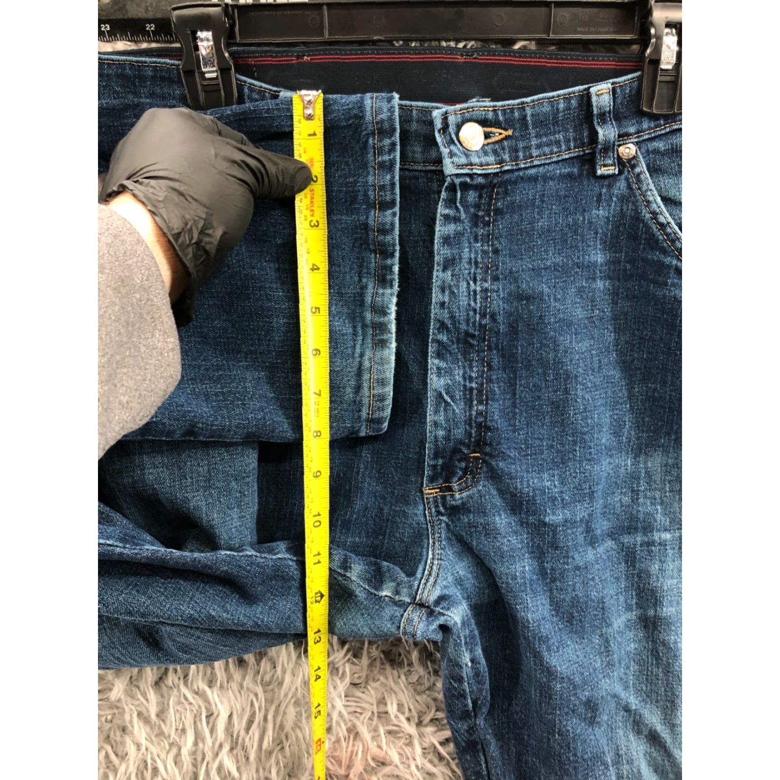 Lee Riders by Lee Straight Jeans Size 38x32 Mens Mid Rise Medium Wash Blue Stretch Denim 5-Pocket Belt Loops Regular Size US 38 / EU 54 - 4 Thumbnail