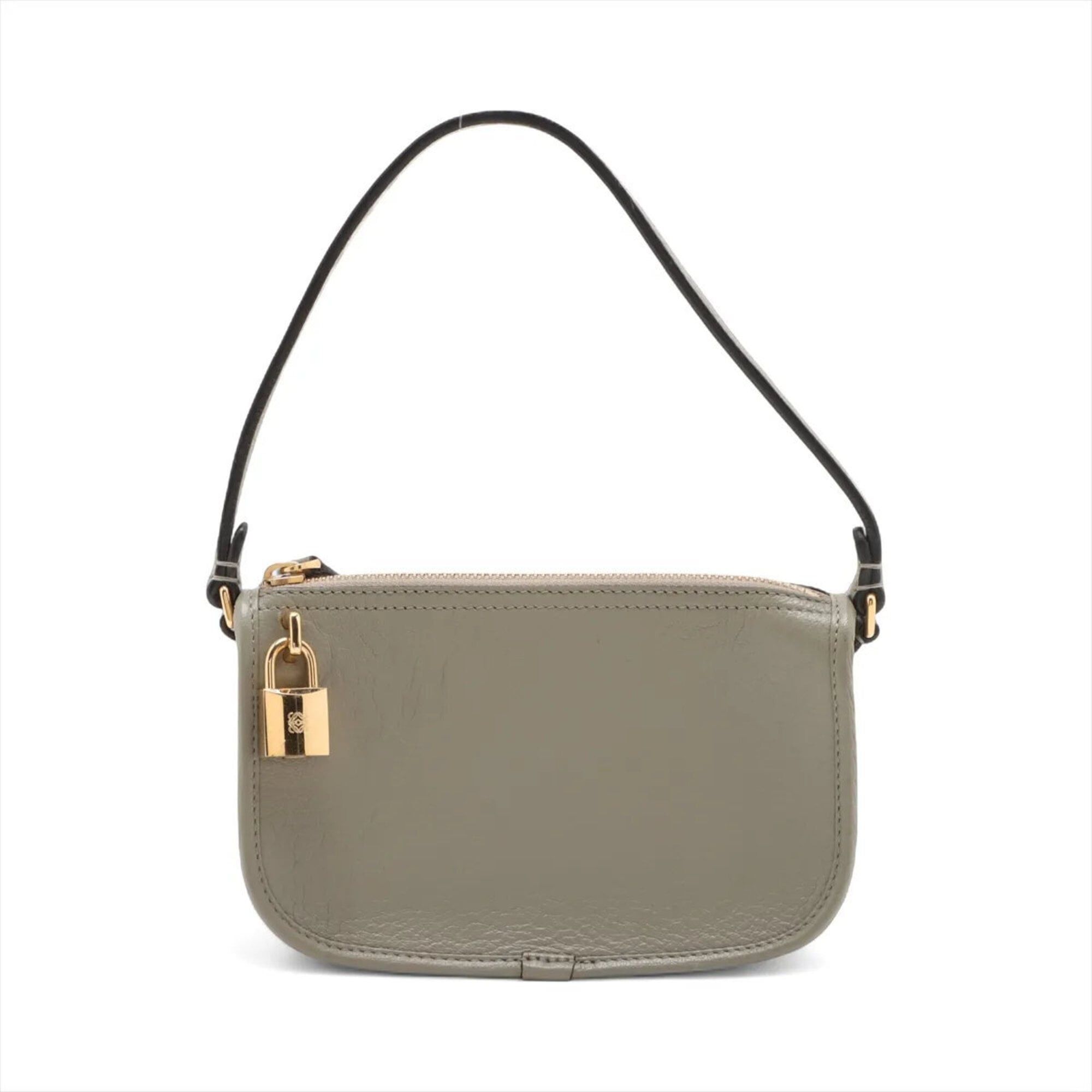 Loewe Loewe Accessory Pouch Leather Handbag Small Gray Brand Women's Size ONE SIZE - 1 Thumbnail