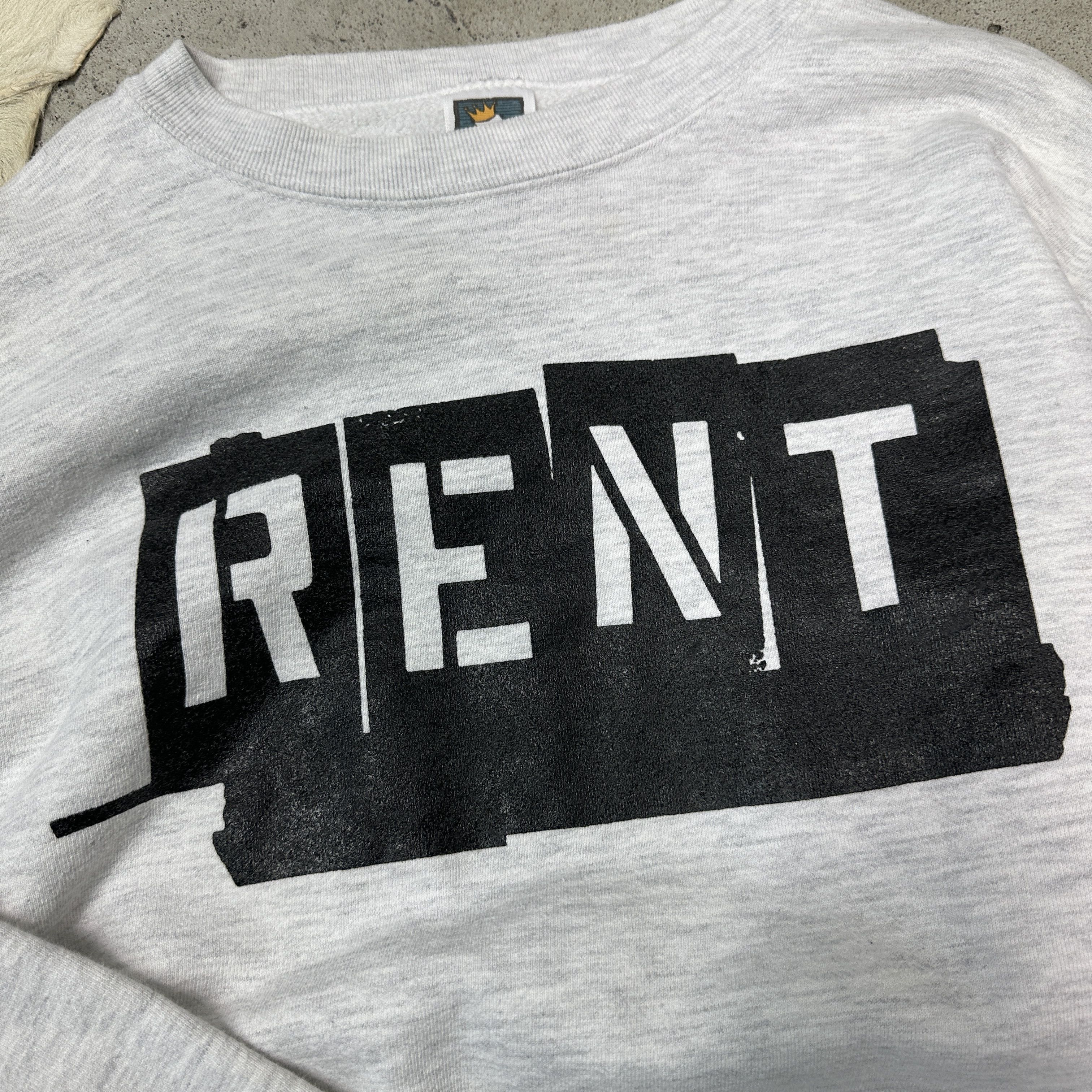 Vintage Vintage Sporty Streetwear Old School RENT Sweatshirt 90s Size US L / EU 52-54 / 3 - 3 Thumbnail