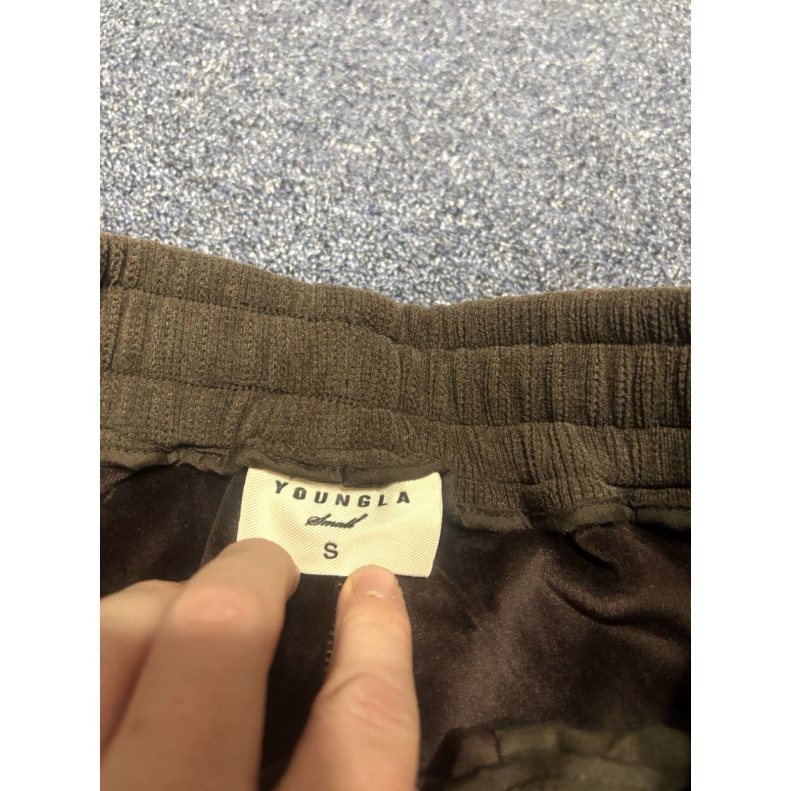 YoungLA YoungLA Sweatpants Mens S Brown Cotton Fleece Joggers Comfort Pockets Drawstring Tapered Size US 29 - 2 Thumbnail
