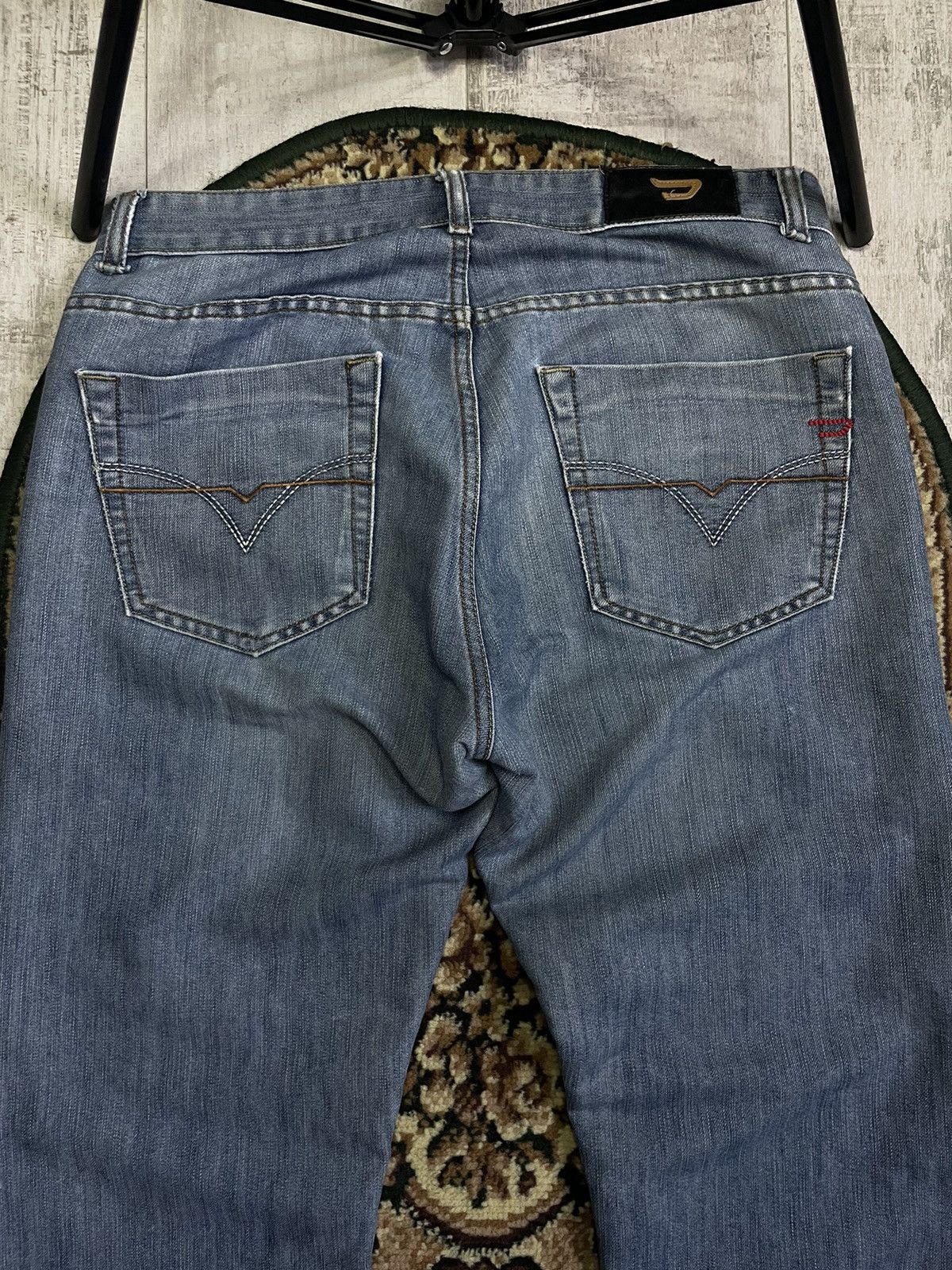 Diesel Vintage Diesel Y2K Denim Jeans 00’s Distressed RARE Size US 33 - 3 Thumbnail