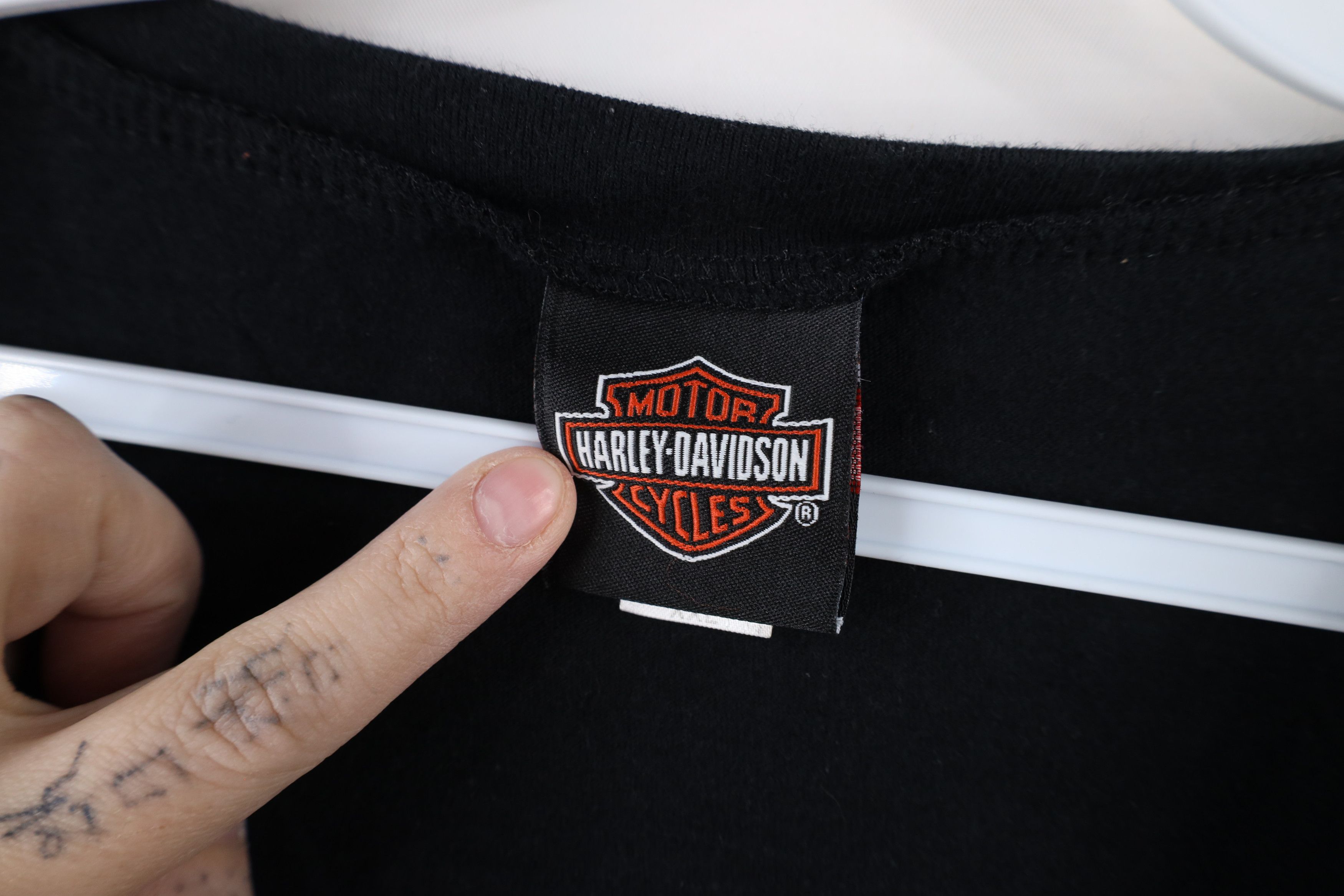 Harley Davidson × Vintage Vintage Y2K Harley Davidson Spell Out Born To Ride T-Shirt Size XXL / US 16-18 / IT 52-54 - 8 Thumbnail