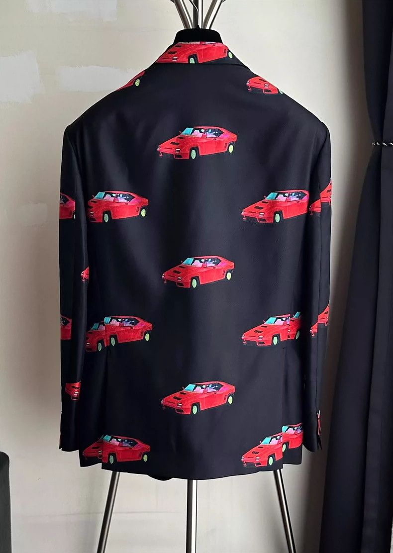 Versace Versace Silk mono embroidered jacket and jacket Size US L / EU 52-54 / 3 - 2 Thumbnail