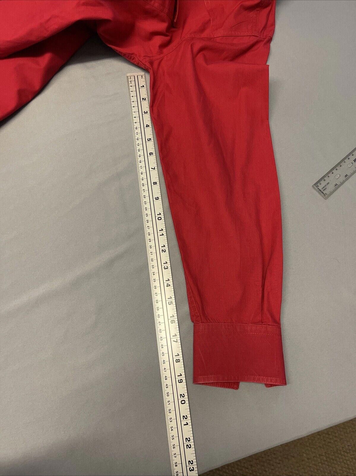 Roper Roper Shirt Mens Large Red Button Pearl Snap Size US L / EU 52-54 / 3 - 9 Thumbnail
