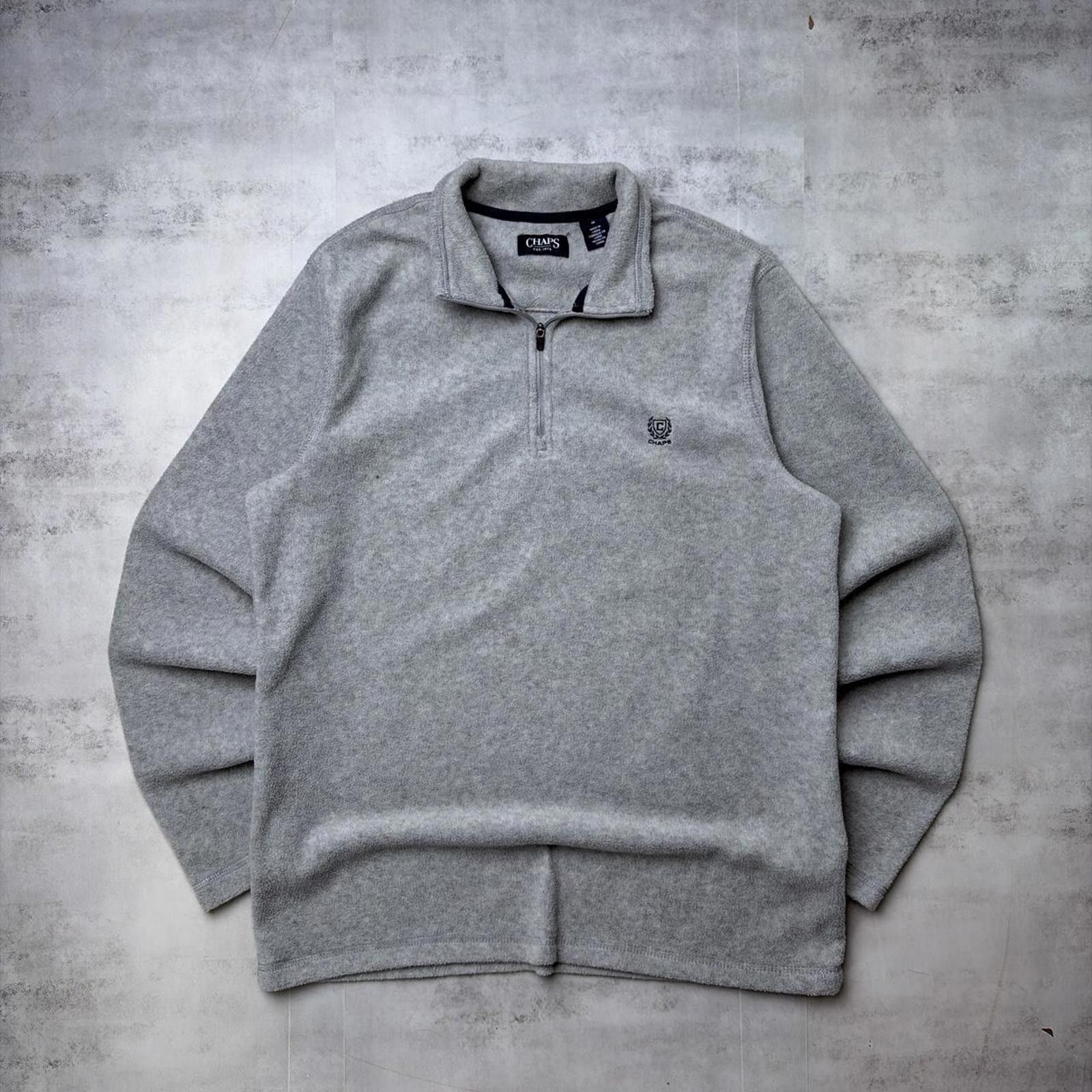 Chaps Y2K Grey Chaps Fleece Quarter Zip Sweater Size US M / EU 48-50 / 2 - 1 Thumbnail