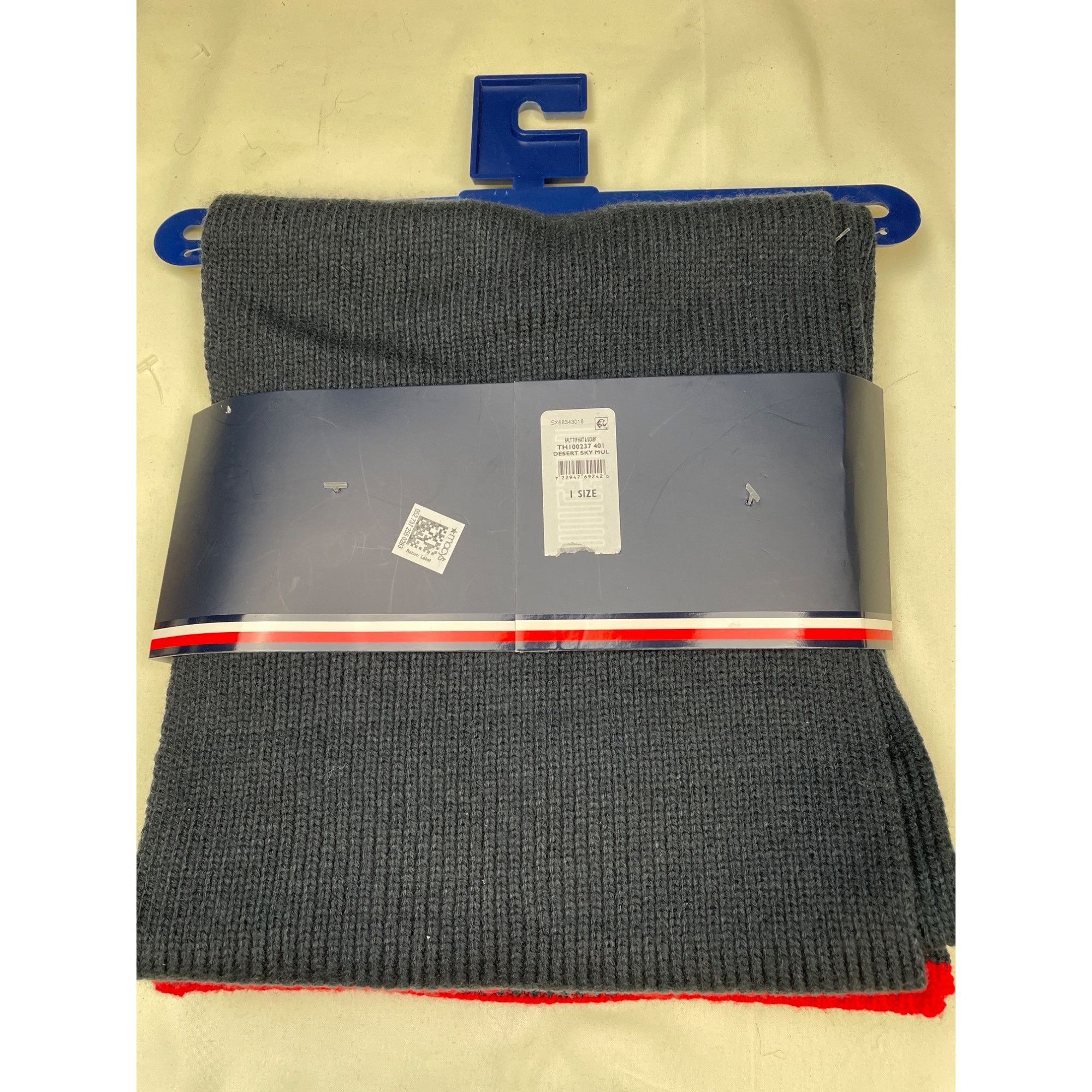 Tommy Hilfiger Tommy Hilfiger Men's Blue Scar and Hat Set One Size SKU 6049 Size ONE SIZE - 5 Thumbnail