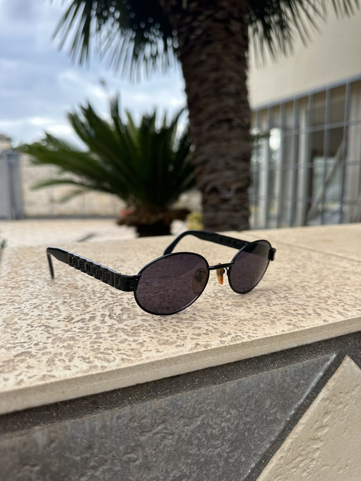 Fendi Vintage Sunglasses Black 1990s Rare