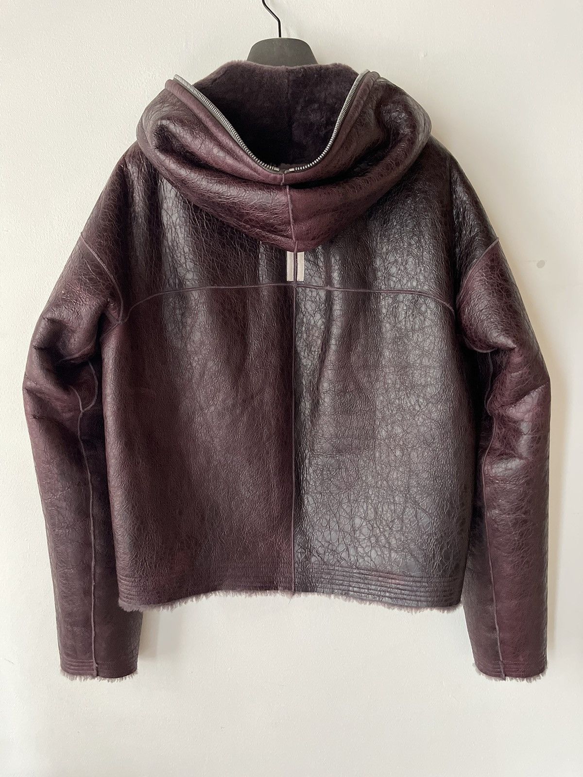 Rick Owens FW23 Luxor Reversible Shearling Sealed Jacket Amethyst Size US M / EU 48-50 / 2 - 4 Thumbnail