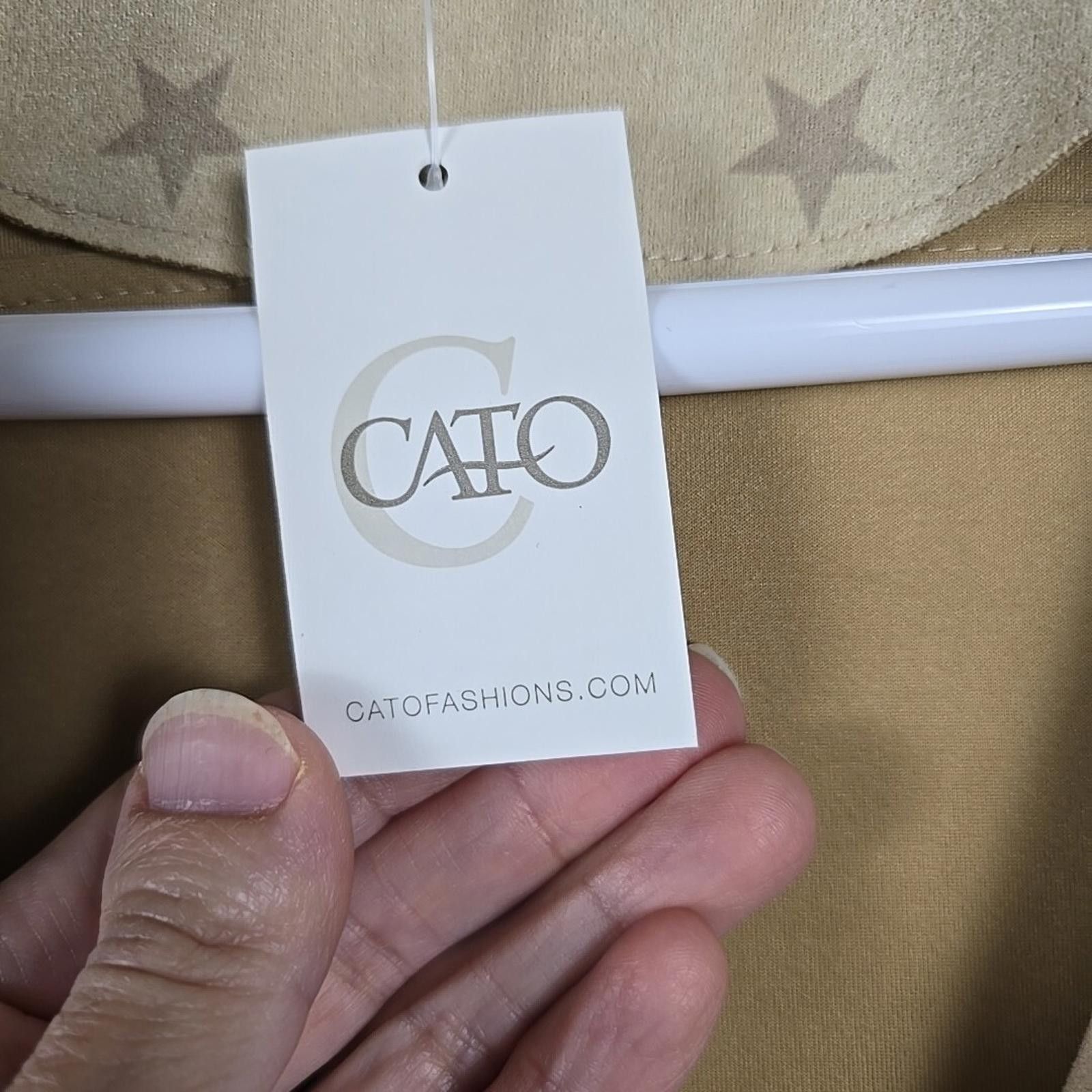 Cartoon Network Cato Jacket Cardigan Plus Sz 22/24W Beige/Star Faux Suede Size 4XL / US 24-26 - 5 Thumbnail
